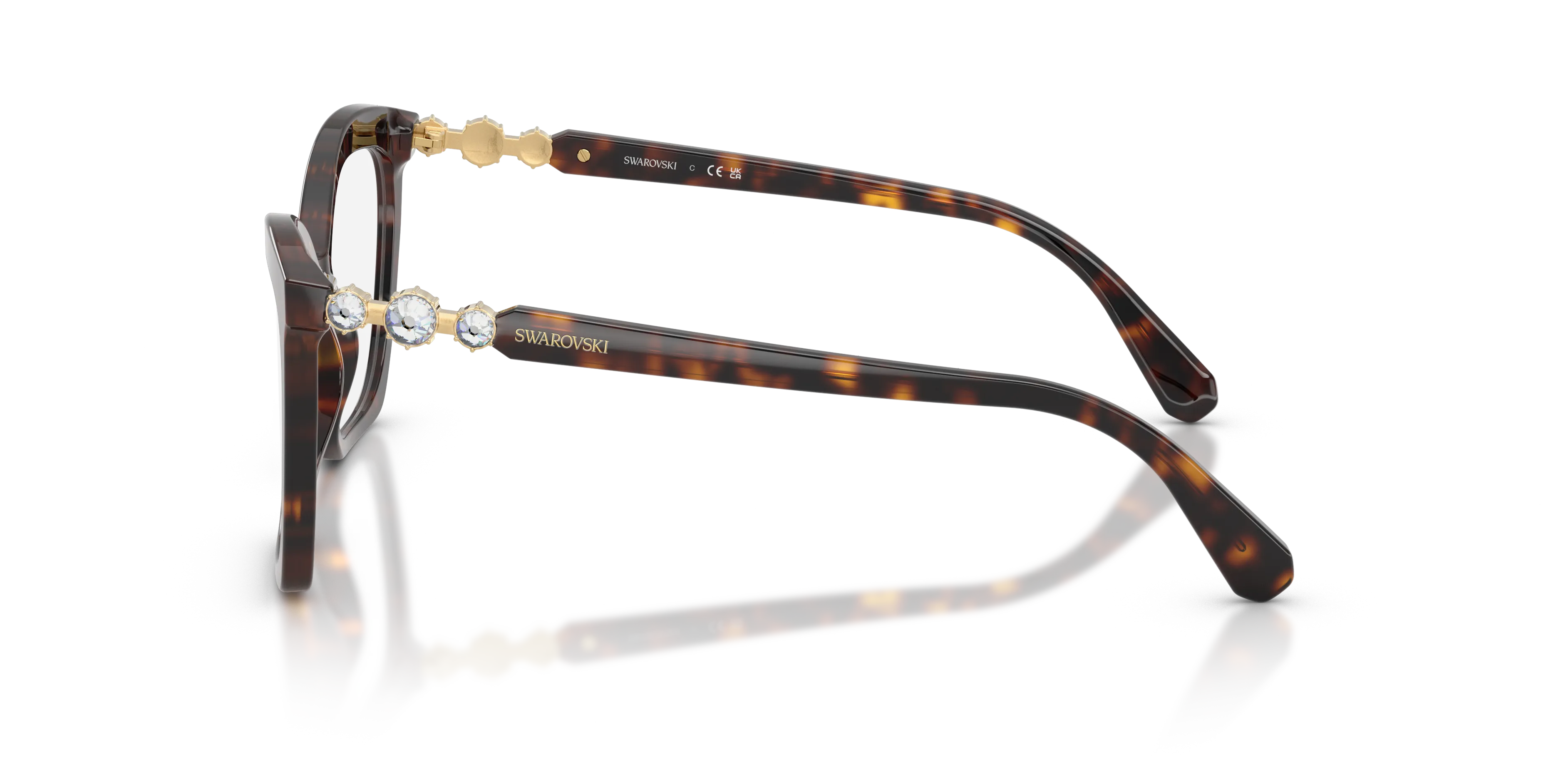 Swarovski SK2053 1002 Montature da vista Acetato Tartaruga Cat Eye Normale - immagine 4