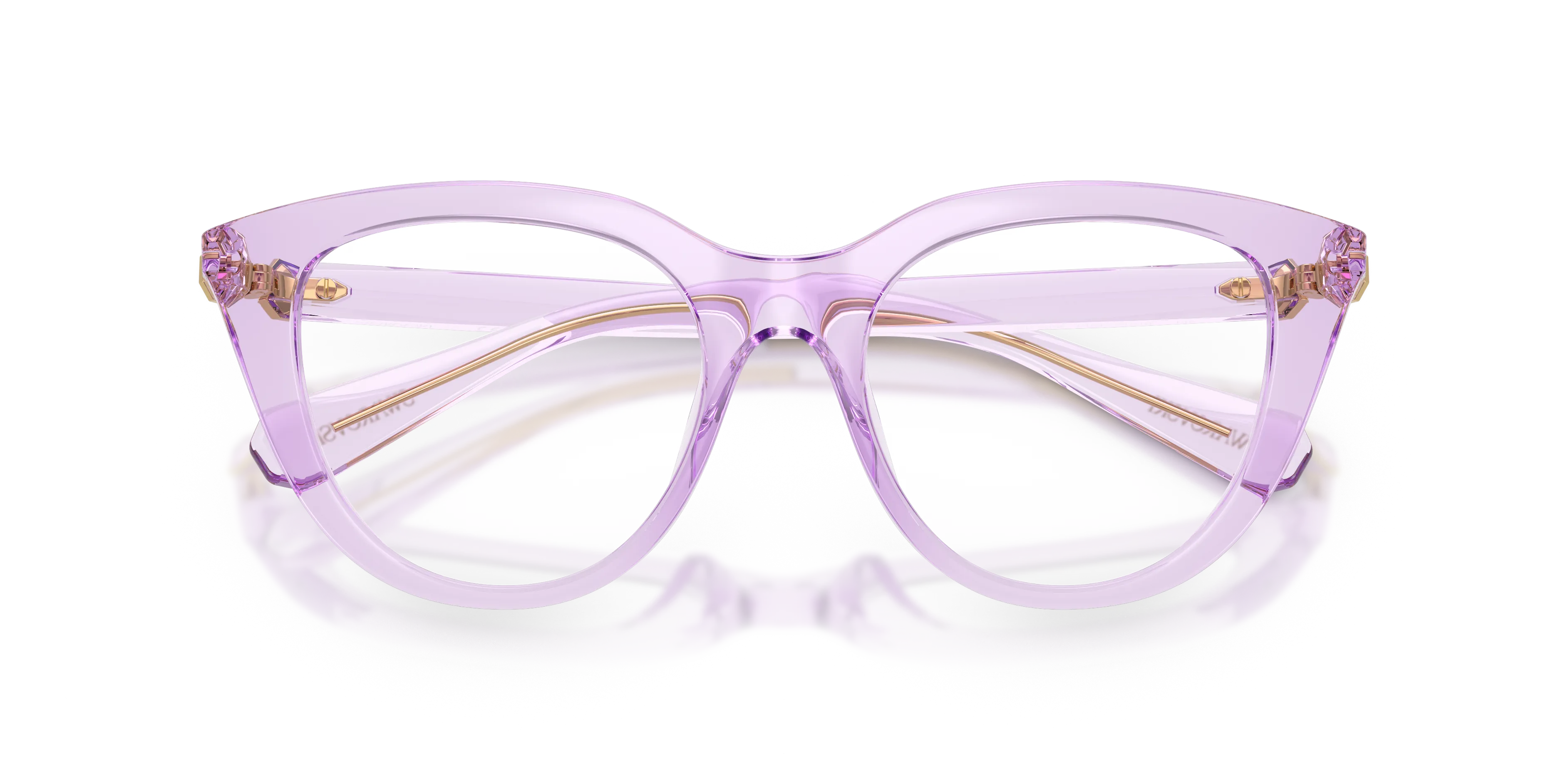 Swarovski SK2052 1079 Montature da vista Iniettato Viola Cat Eye Normale - immagine 2