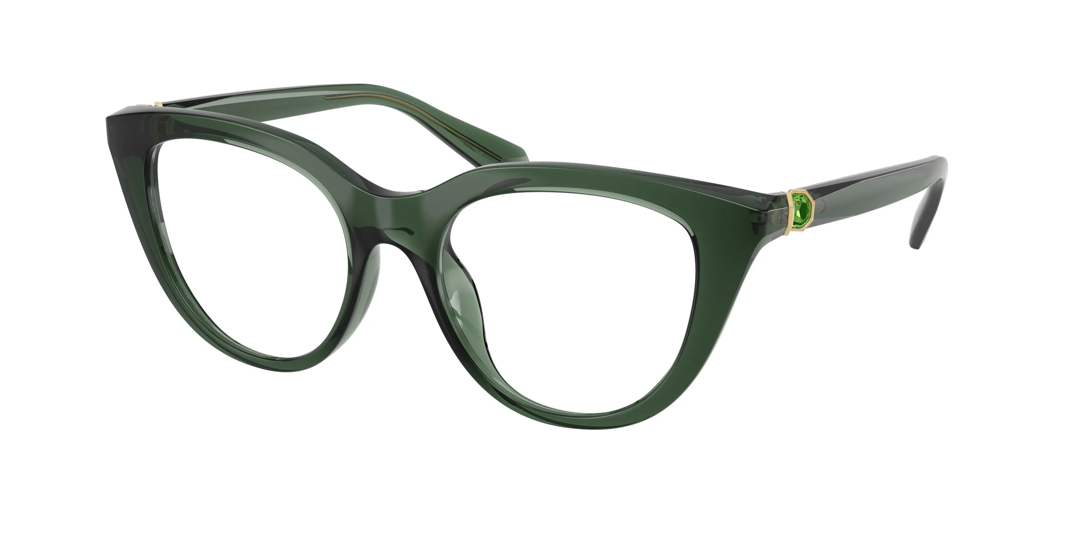 Swarovski SK2052 1043 Montature da vista Iniettato Verde Cat Eye Normale - immagine 1