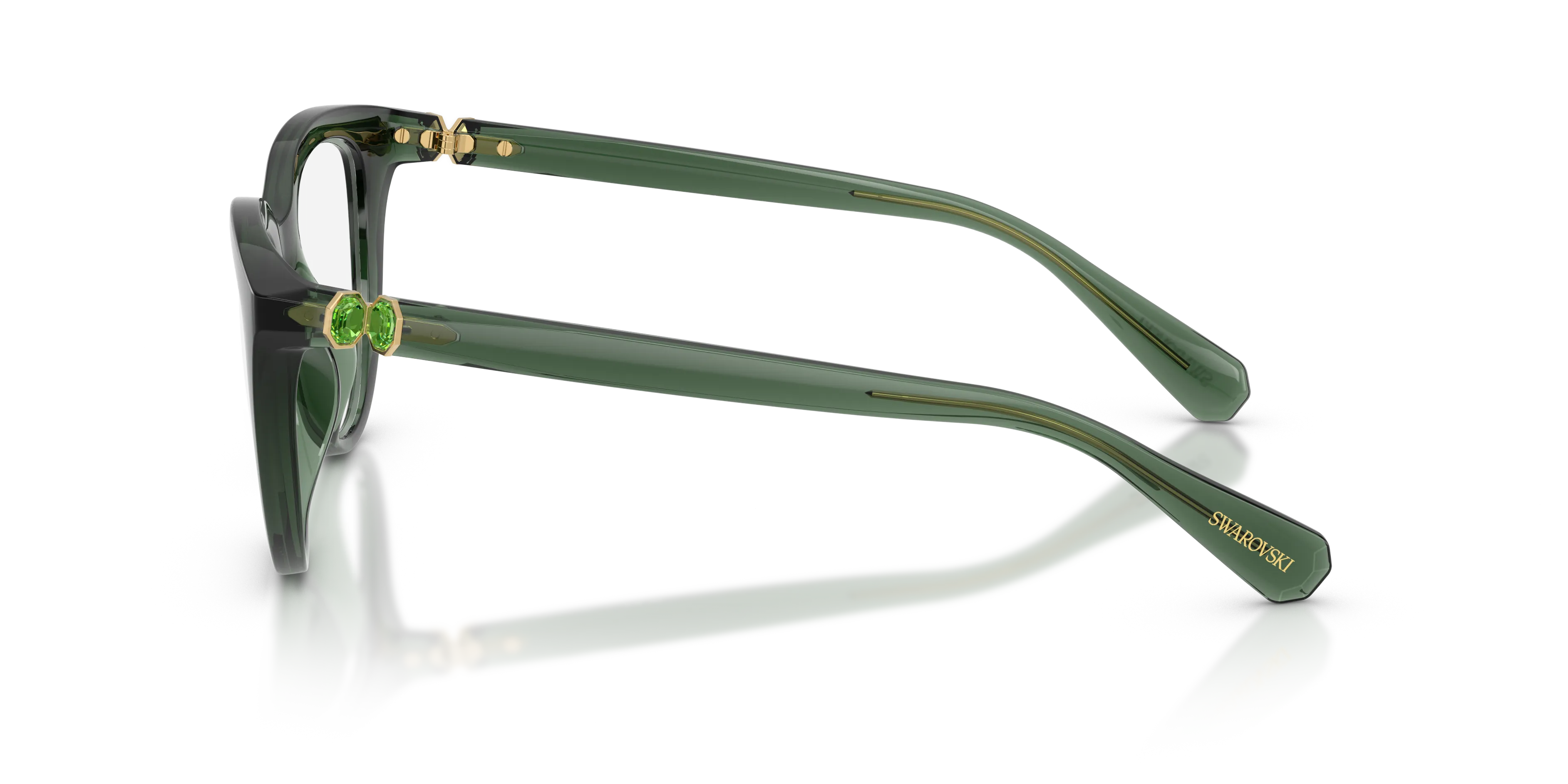 Swarovski SK2052 1043 Montature da vista Iniettato Verde Cat Eye Normale - immagine 4