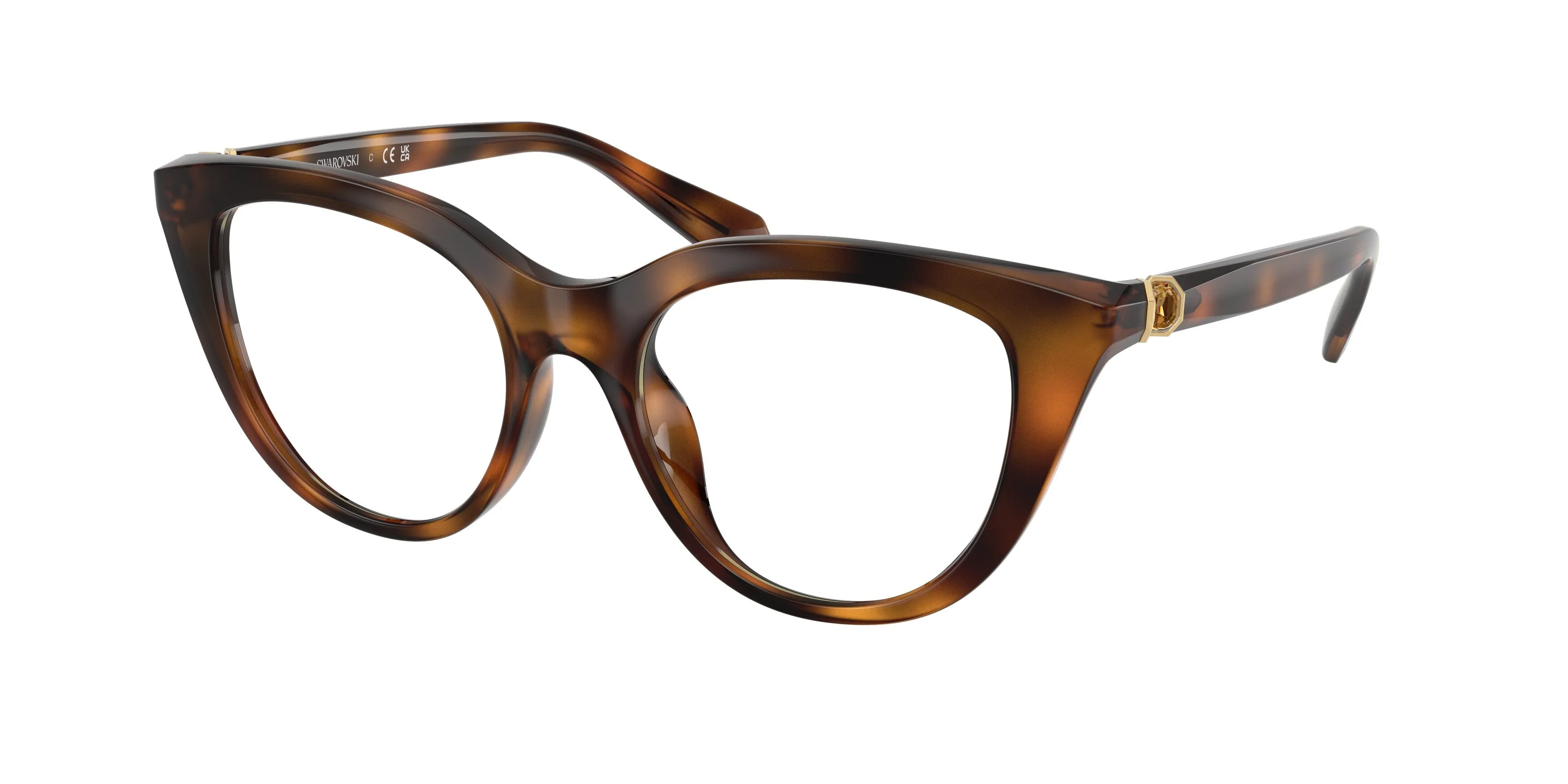 Swarovski SK2052 1002 Montature da vista Iniettato Tartaruga Cat Eye Normale - immagine 1