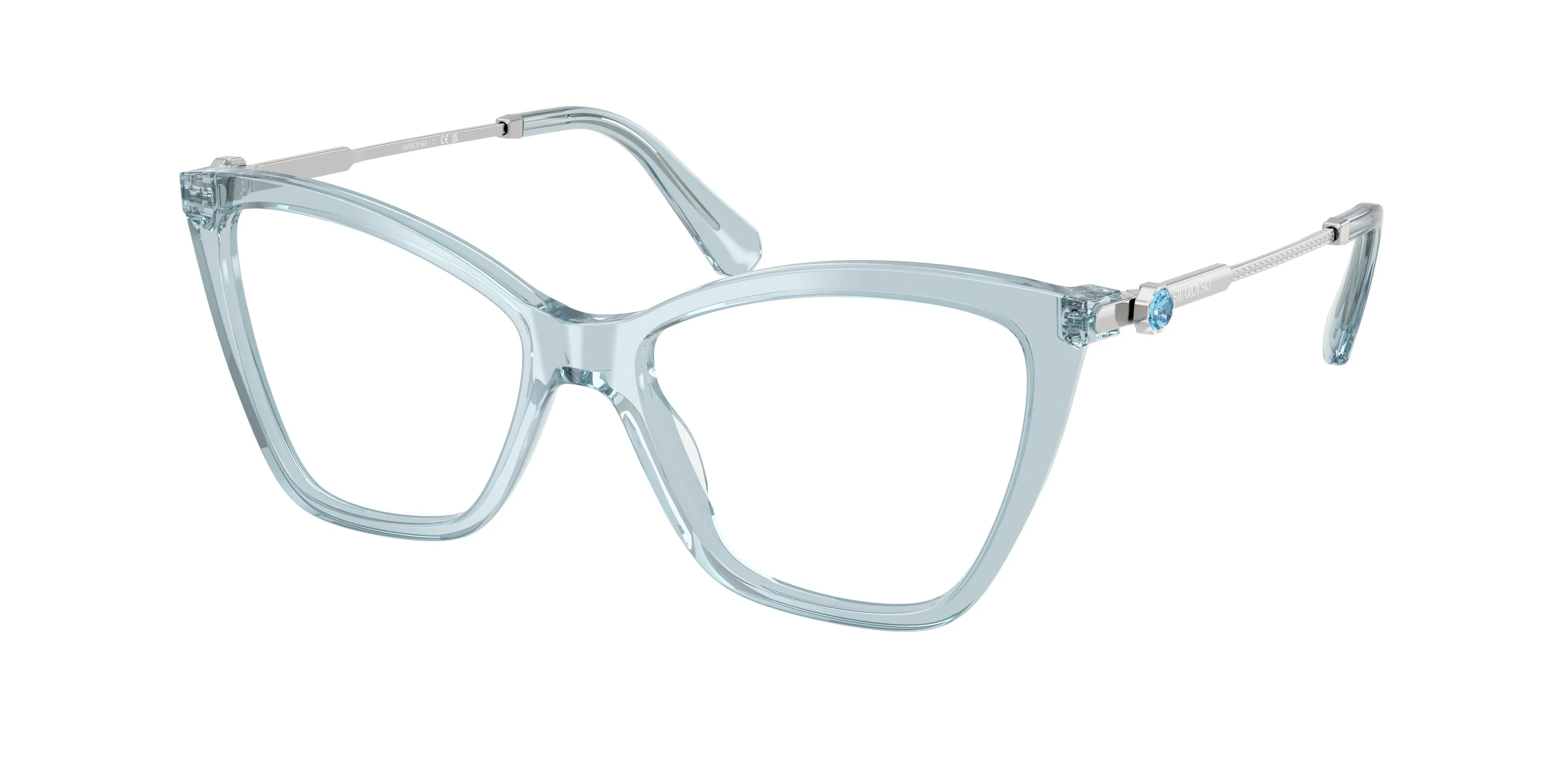 Swarovski SK2051 1065 Montature da vista Acetato Blu Cat Eye Normale - immagine 1