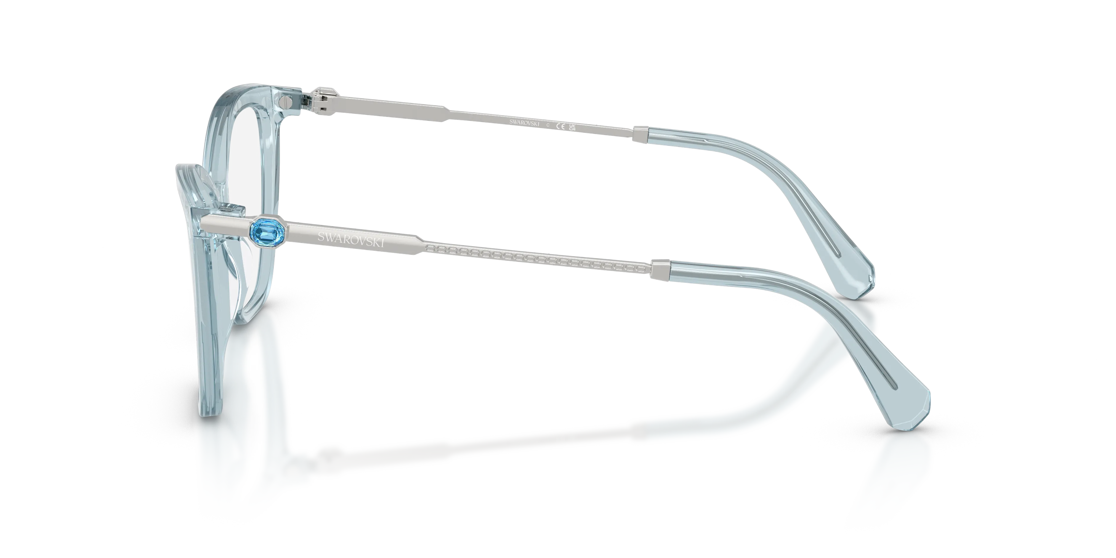 Swarovski SK2051 1065 Montature da vista Acetato Blu Cat Eye Normale - immagine 4