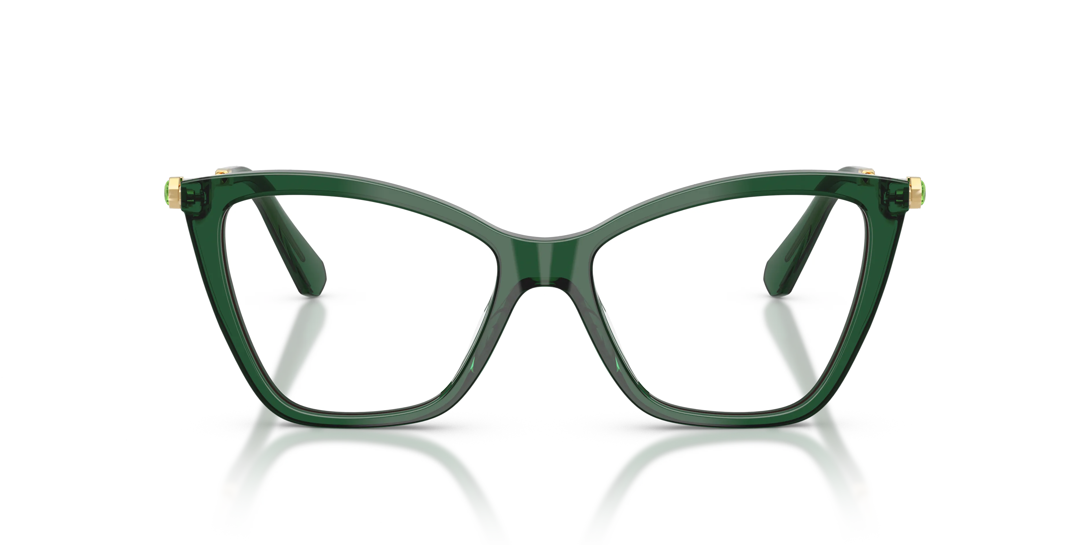 Swarovski SK2051 1045 Montature da vista Acetato Verde Cat Eye Normale - immagine 3
