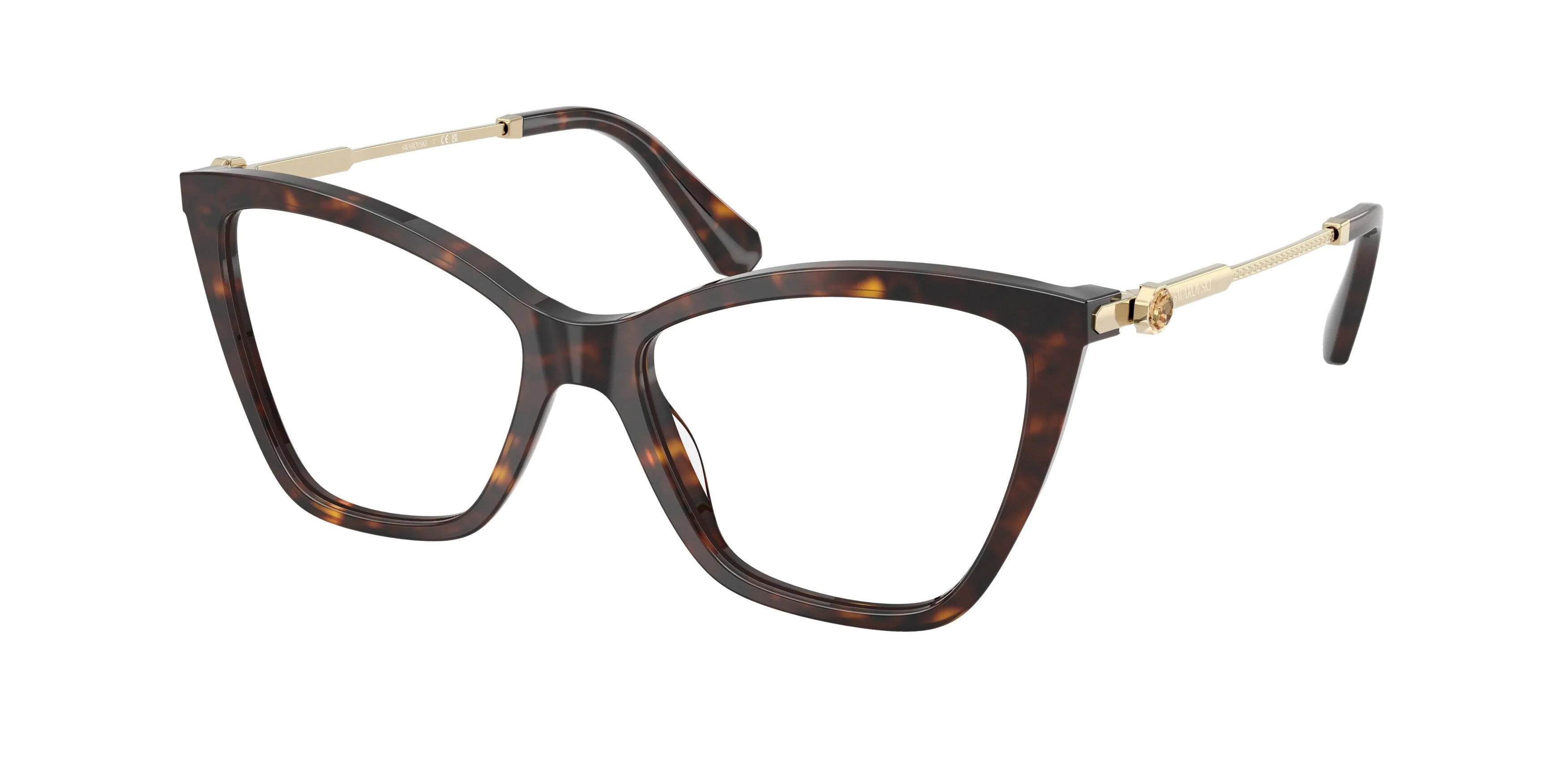 Swarovski SK2051 1002 Montature da vista Acetato Tartaruga Cat Eye Normale - immagine 1