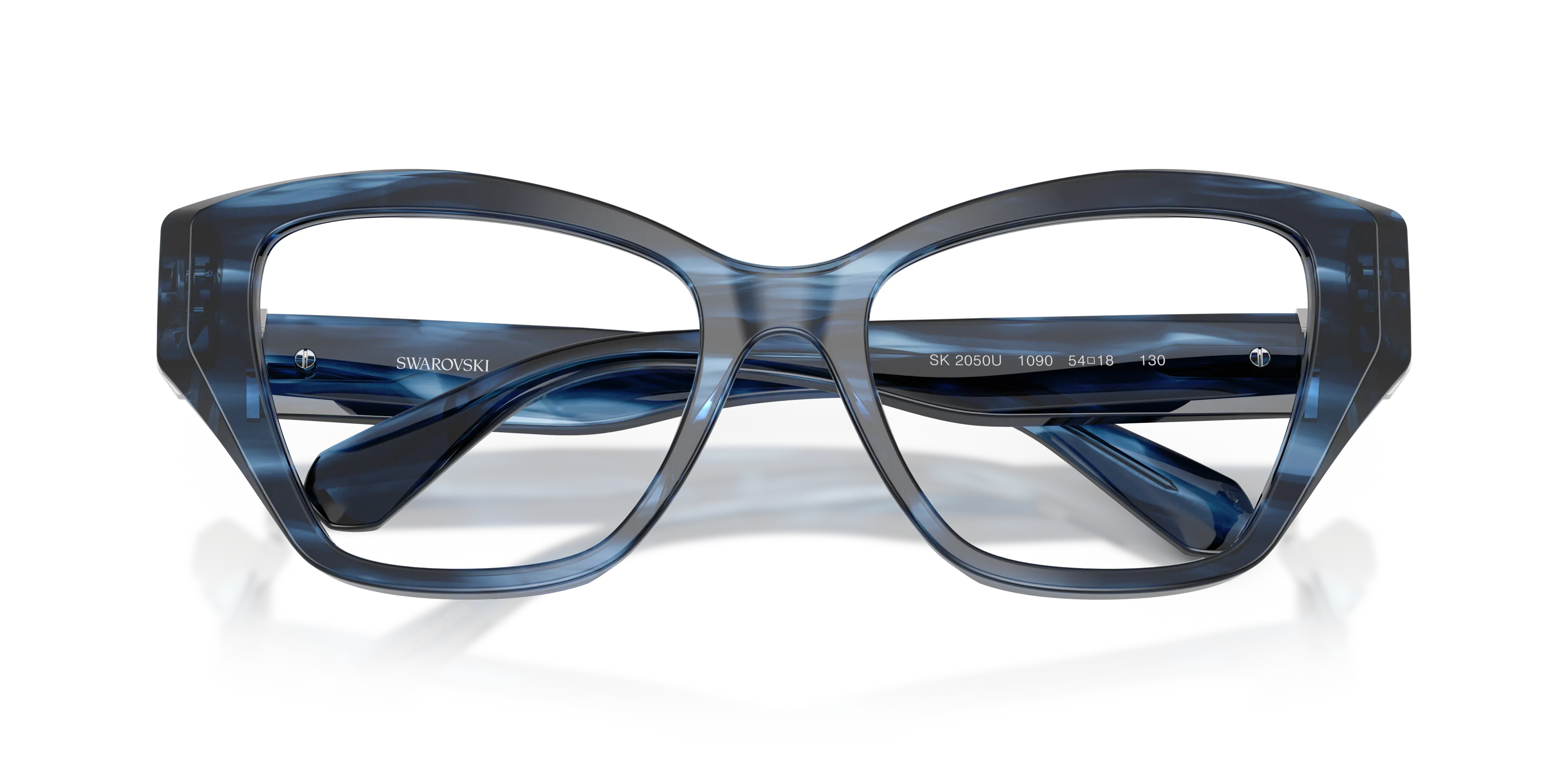 Swarovski SK2050U 1090 Montature da vista Acetato Blu Cat Eye Normale - immagine 2