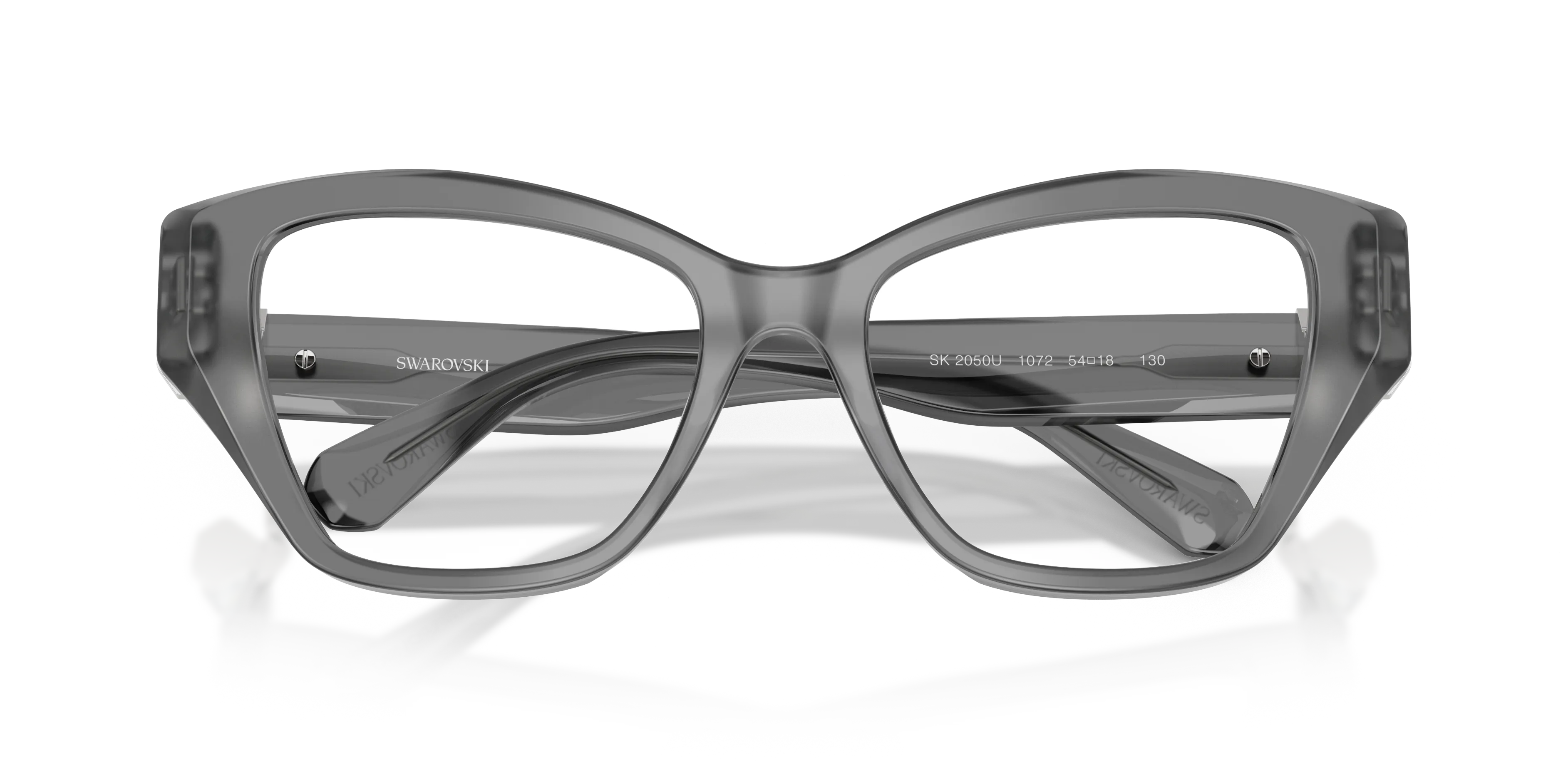 Swarovski SK2050U 1072 Montature da vista Acetato Grigio Cat Eye Normale - immagine 2