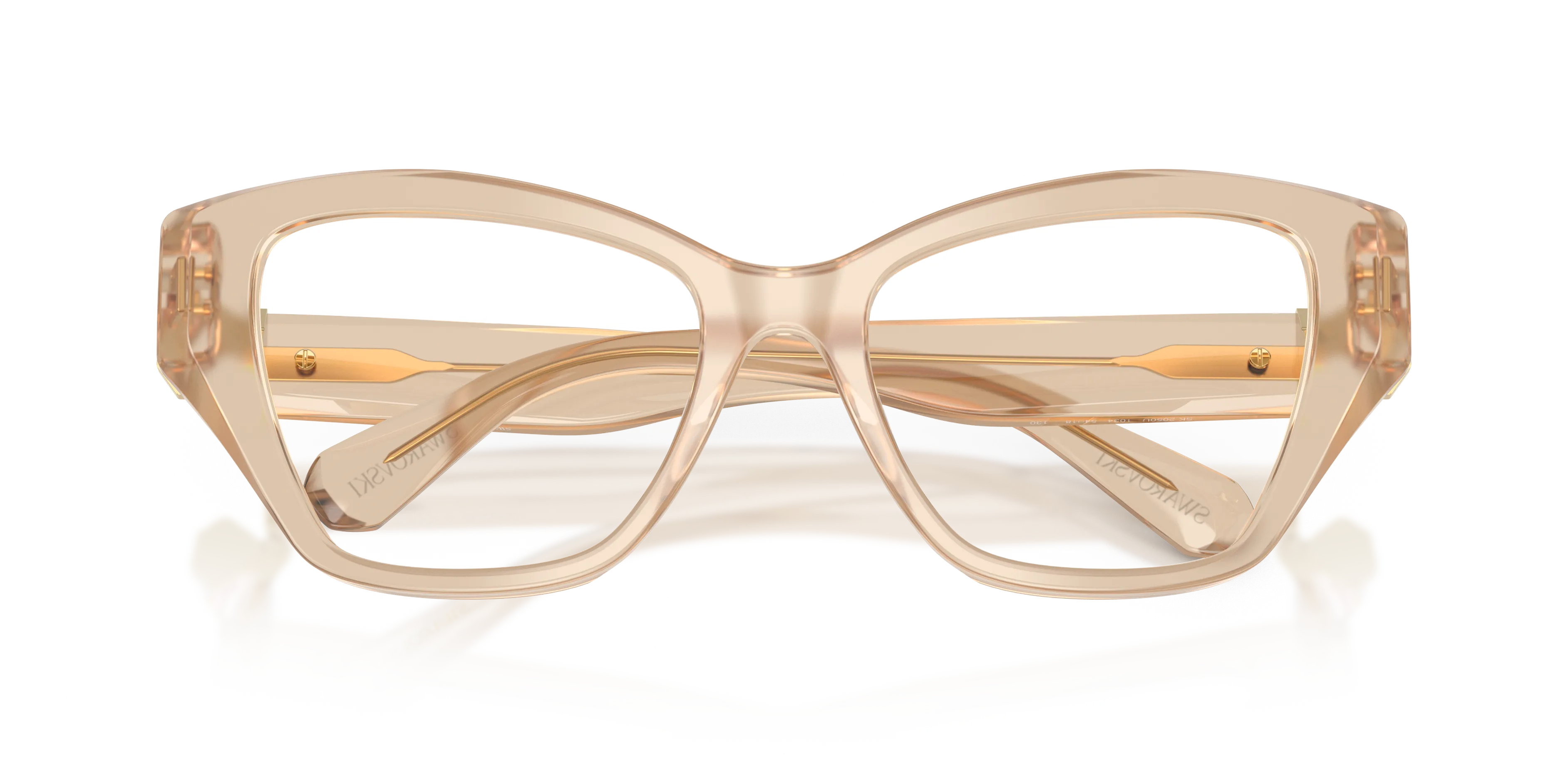Swarovski SK2050U 1034 Montature da vista Acetato Beige Cat Eye Normale - immagine 2