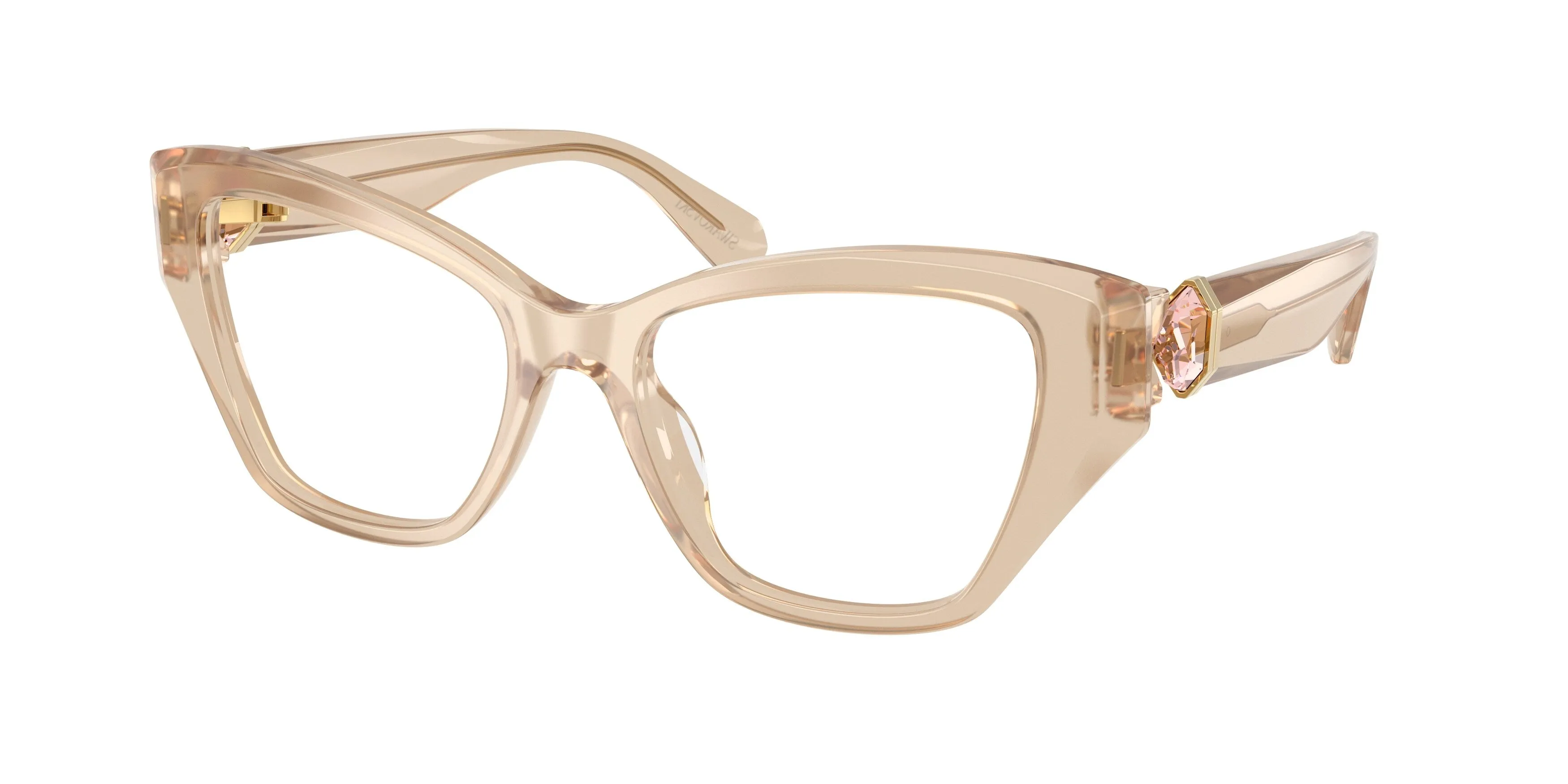 Swarovski SK2050U 1034 Montature da vista Acetato Beige Cat Eye Normale - immagine 1