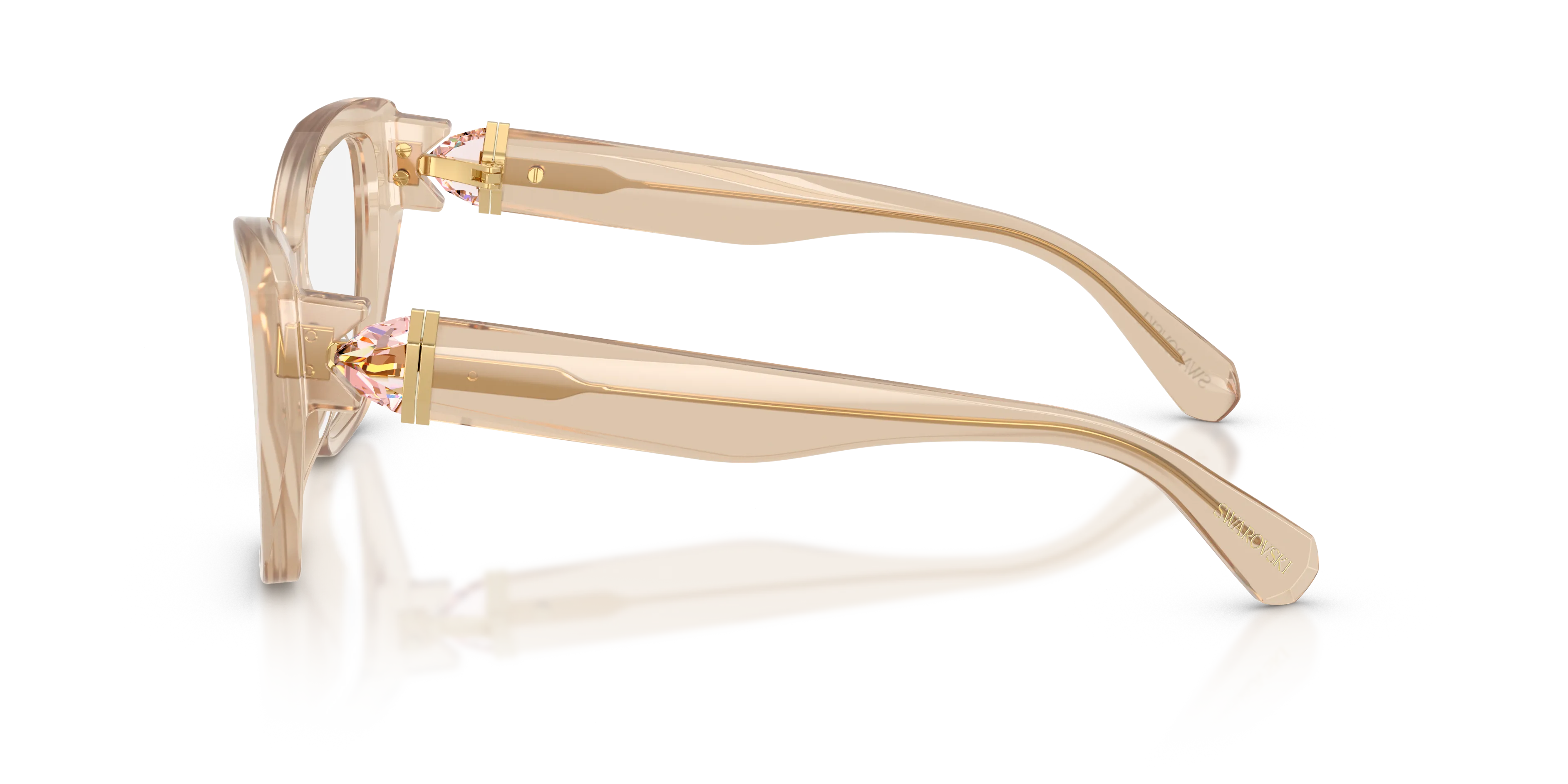 Swarovski SK2050U 1034 Montature da vista Acetato Beige Cat Eye Normale - immagine 4