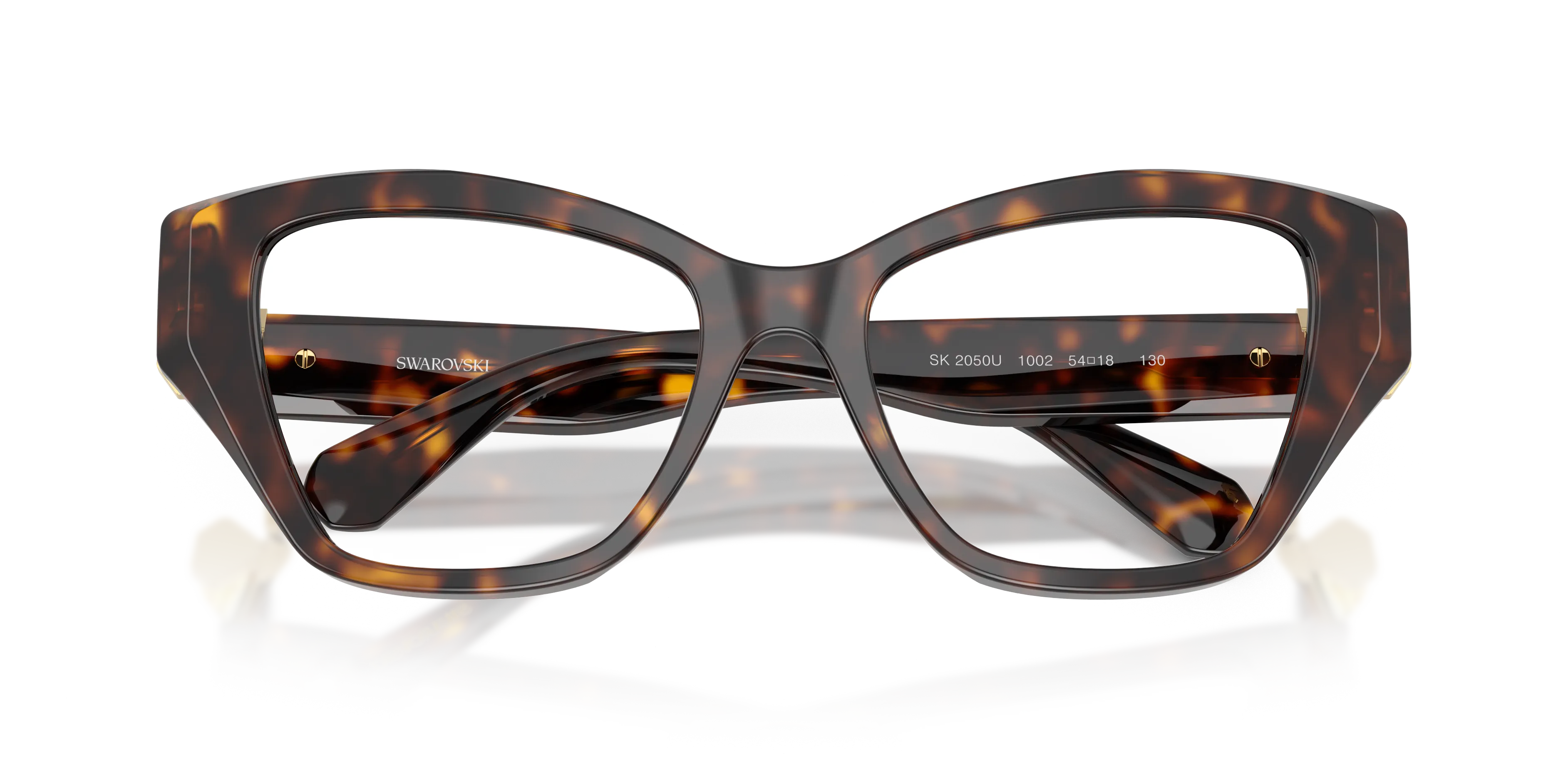 Swarovski SK2050U 1002 Montature da vista Acetato Tartaruga Cat Eye Normale - immagine 2