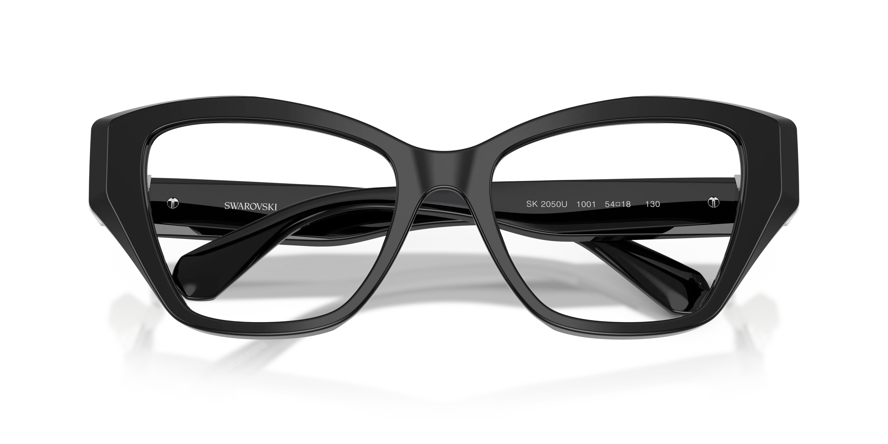 Swarovski SK2050U 1001 Montature da vista Acetato Nero Cat Eye Normale - immagine 2