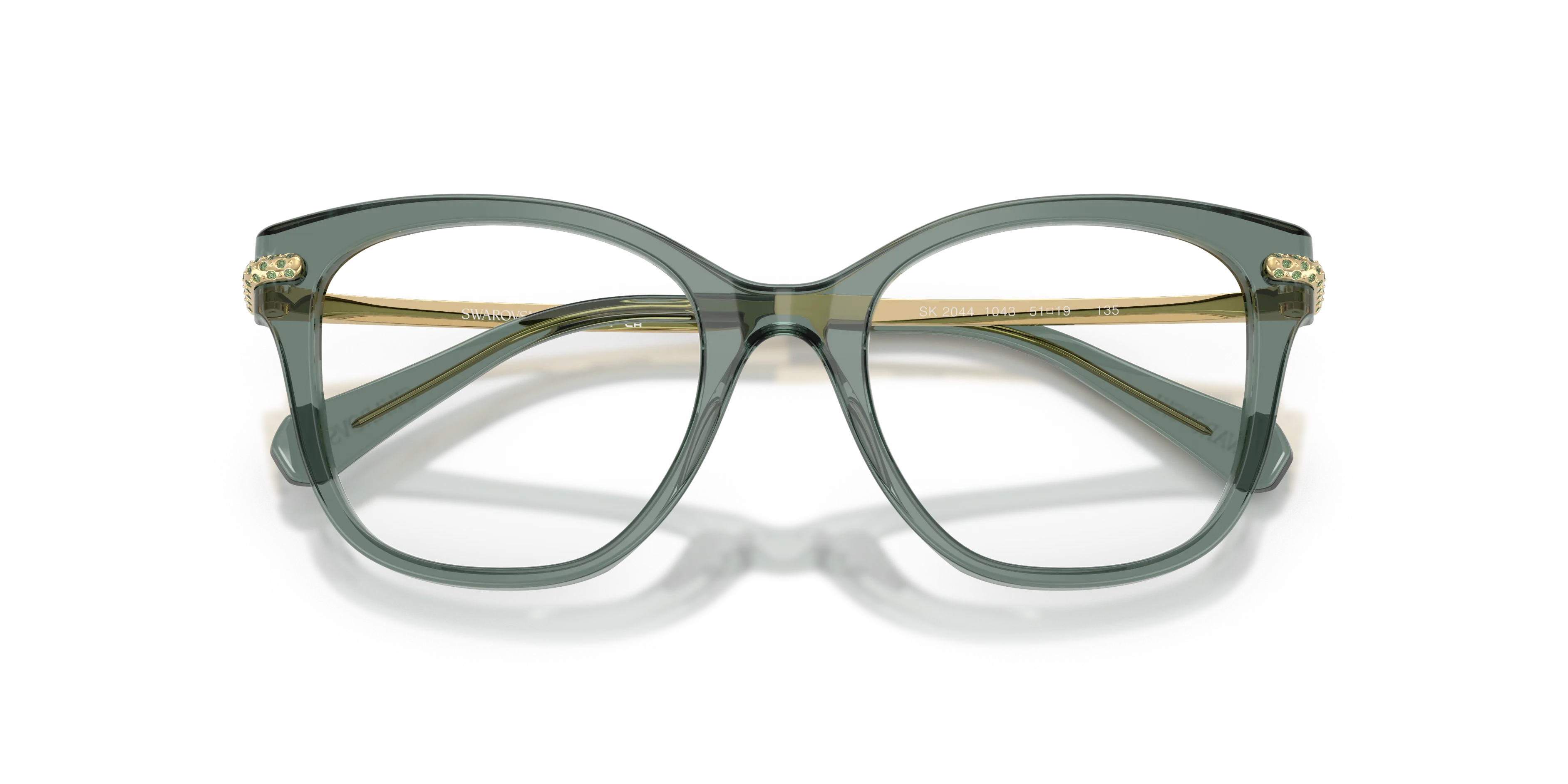 Swarovski SK2044 1043 Montature da vista Acetato Verde Squadrata Normale - immagine 2