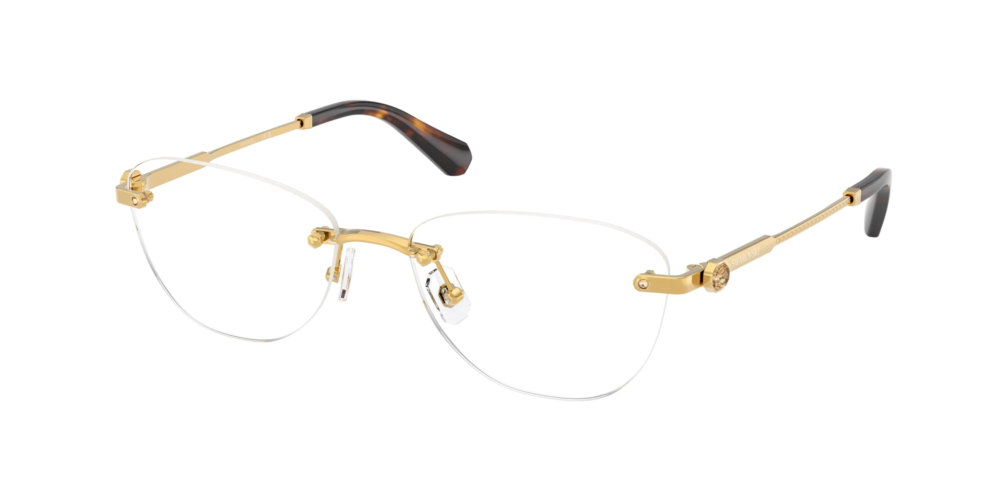 Swarovski SK1035D 4007 Montature da vista Metallo Oro Rotonda Normale - immagine 1
