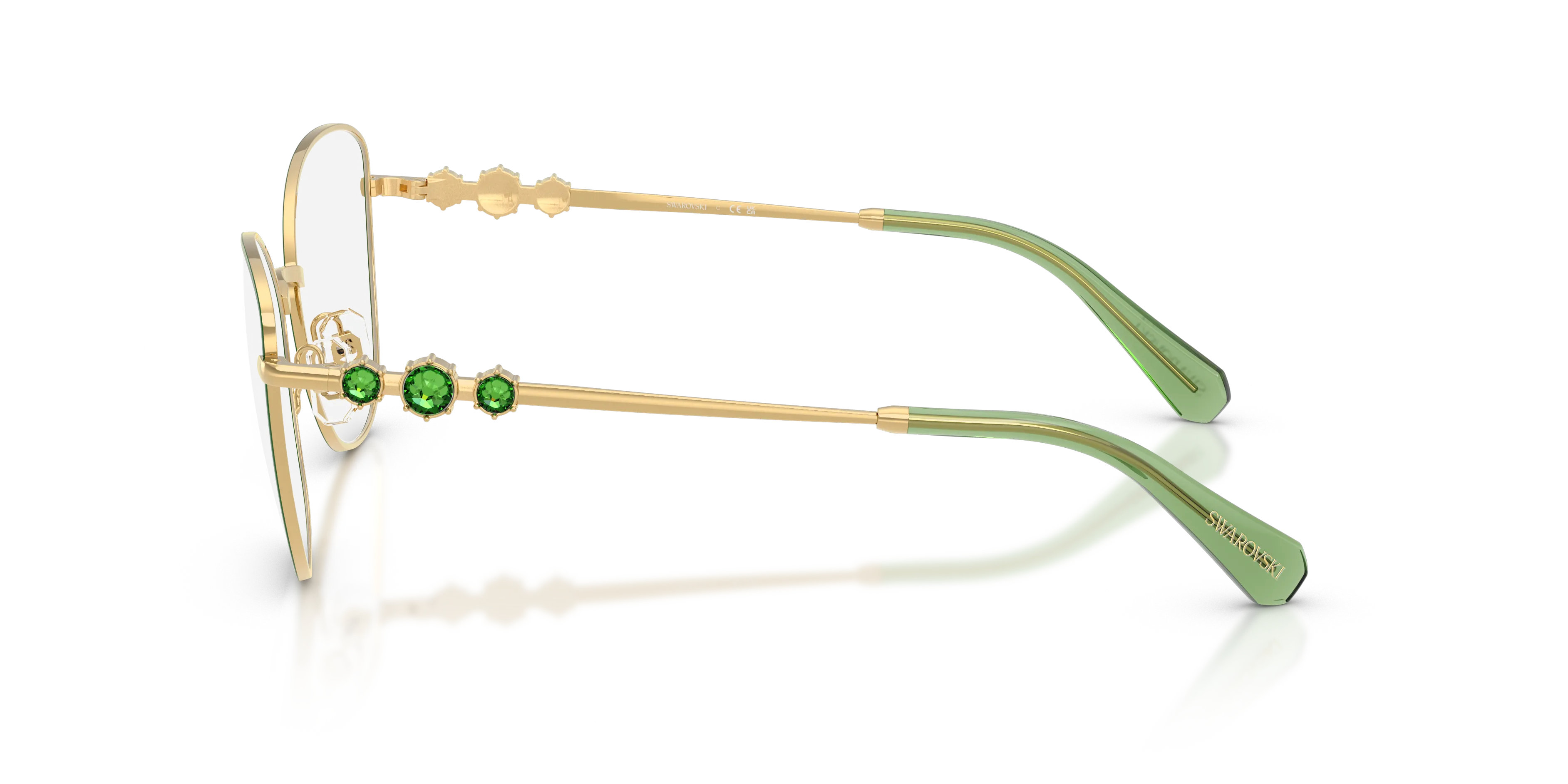 Swarovski SK1034 4044 Montature da vista Metallo Oro Cat Eye Normale - immagine 4