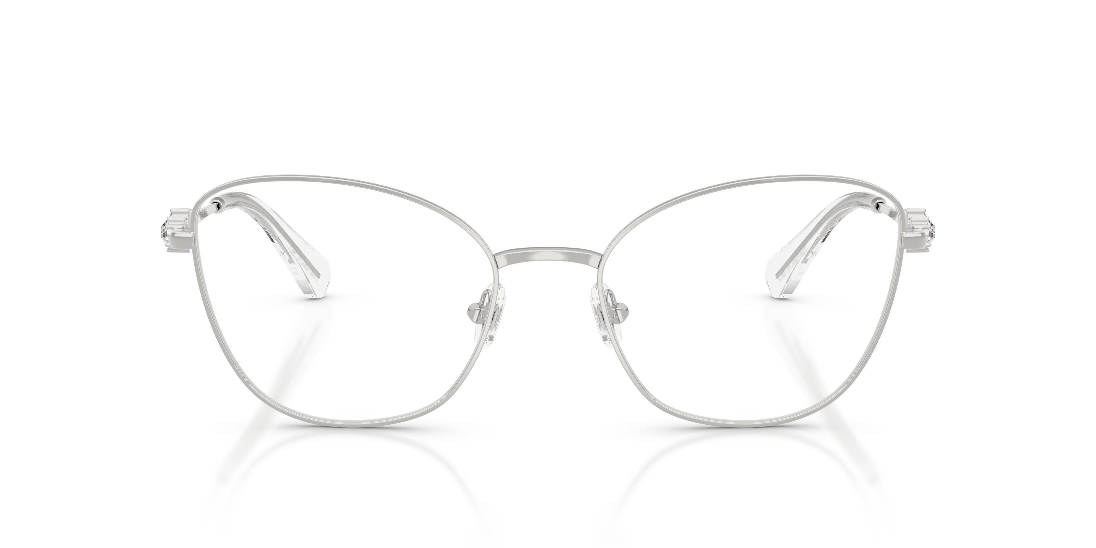 Swarovski SK1034 4001 Montature da vista Metallo Argento Cat Eye Normale - immagine 3