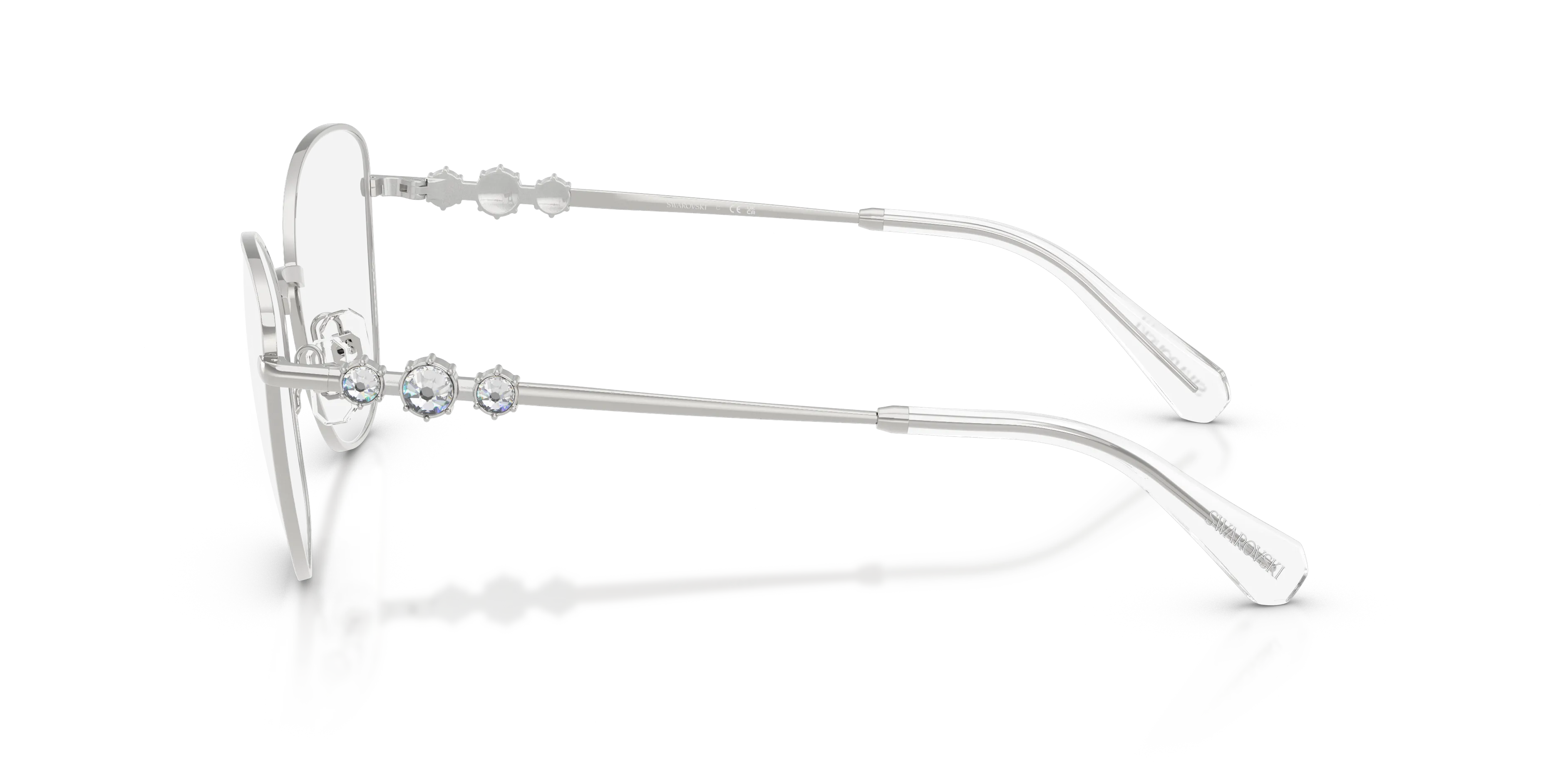 Swarovski SK1034 4001 Montature da vista Metallo Argento Cat Eye Normale - immagine 4