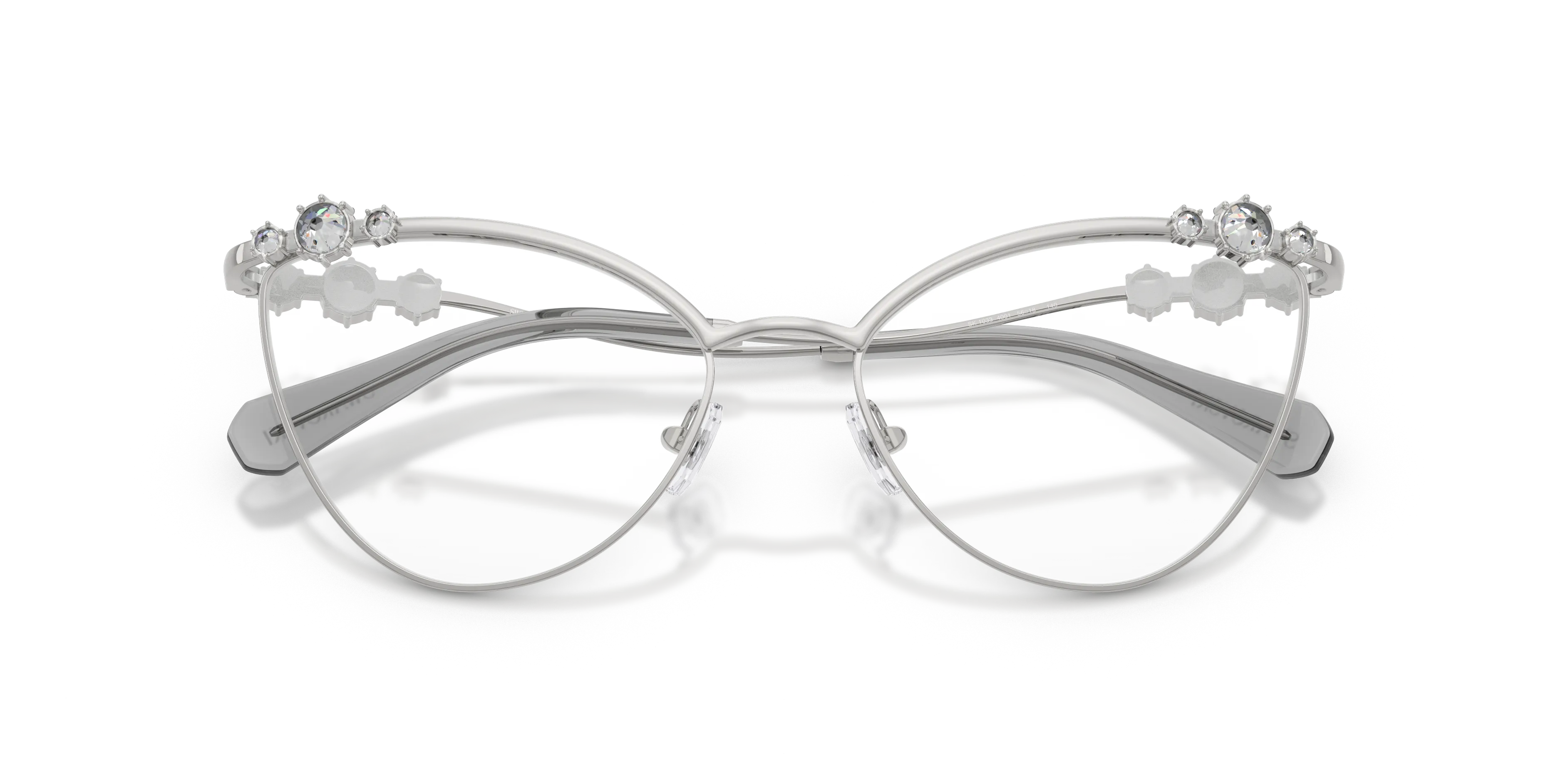 Swarovski SK1033 4001 Montature da vista Metallo Argento Cat Eye Normale - immagine 2