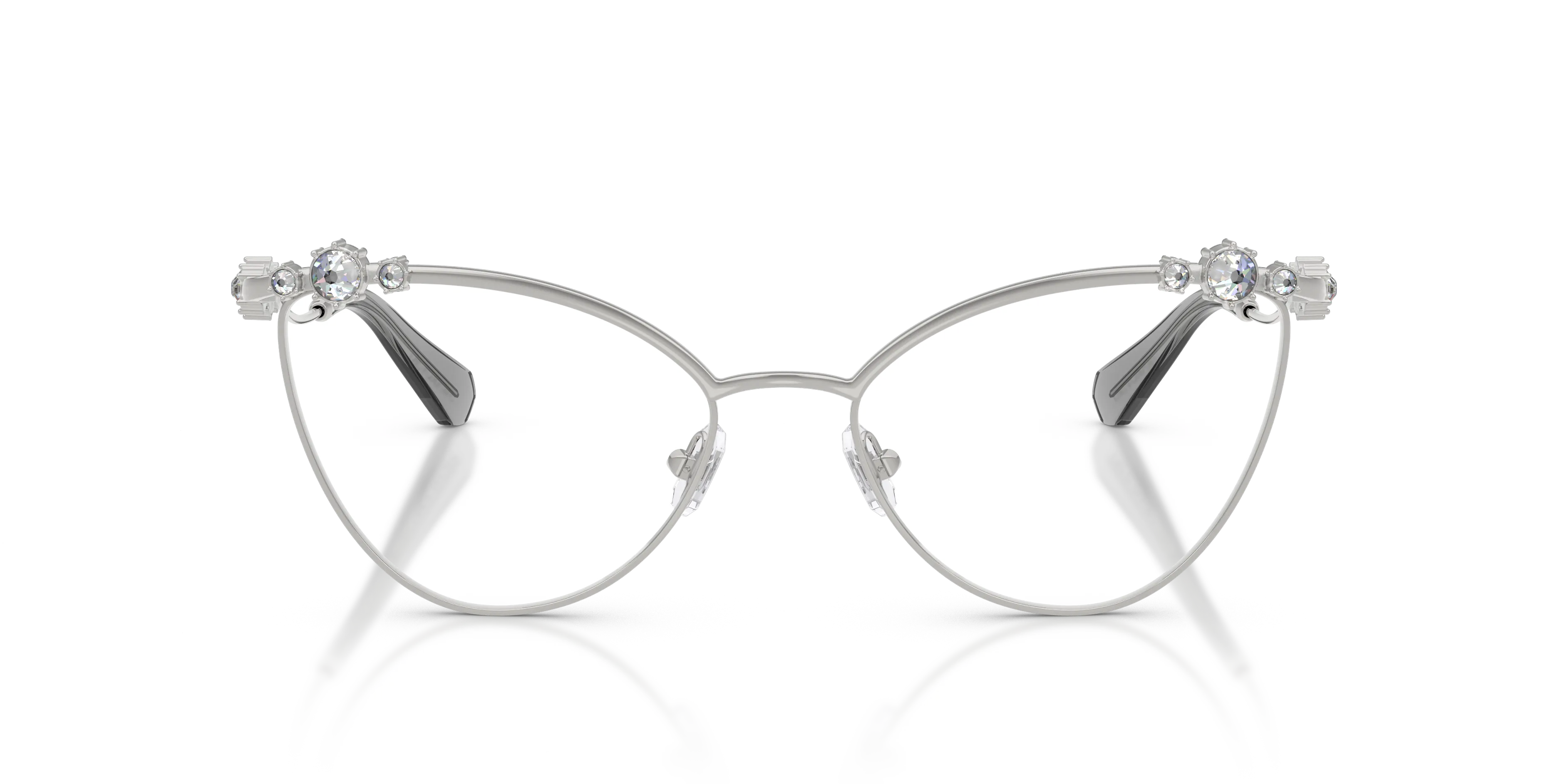 Swarovski SK1033 4001 Montature da vista Metallo Argento Cat Eye Normale - immagine 3