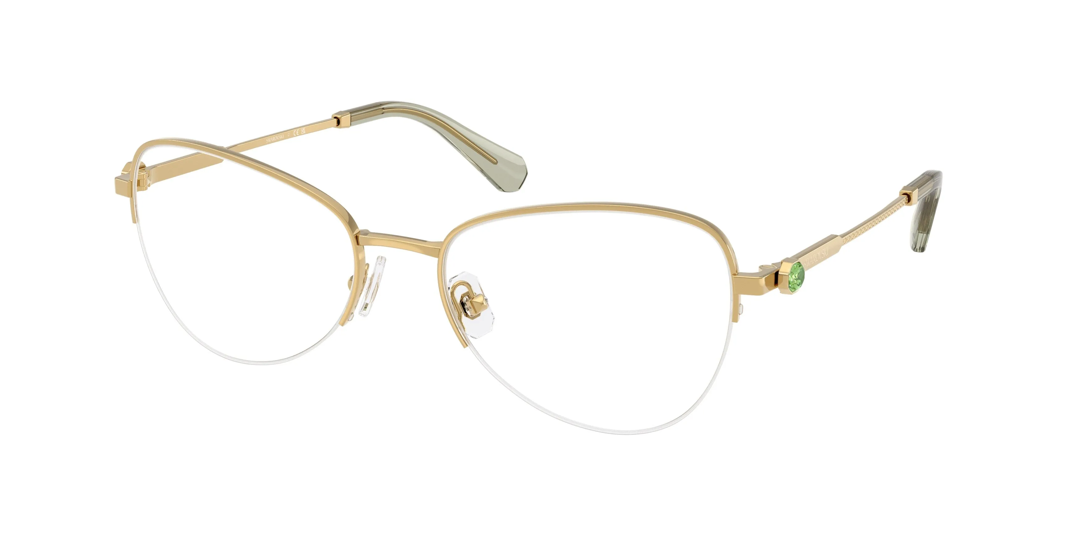 Swarovski SK1032 4017 Montature da vista Metallo Oro Rotonda Normale - immagine 1