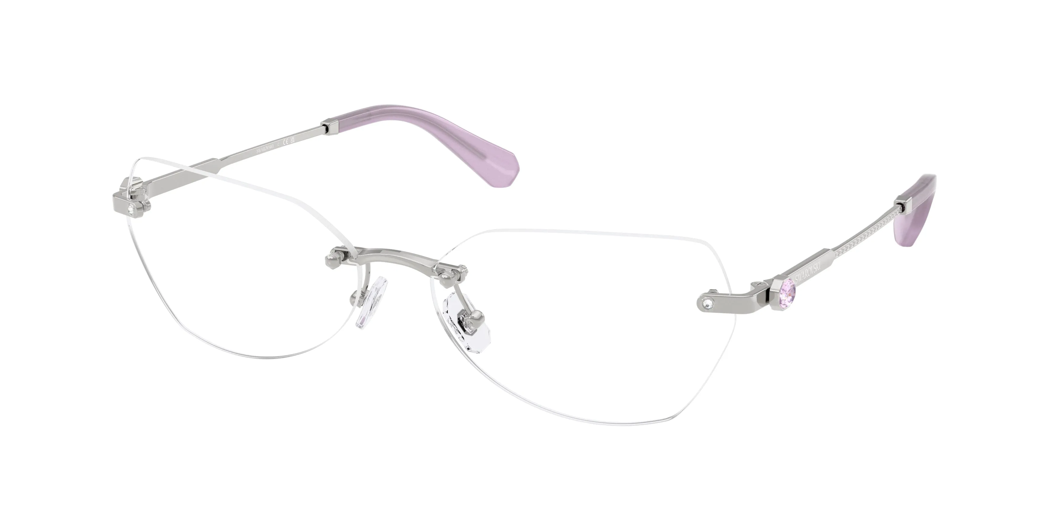 Swarovski SK1031 4001 Montature da vista Metallo Argento Geometrica Normale - immagine 1