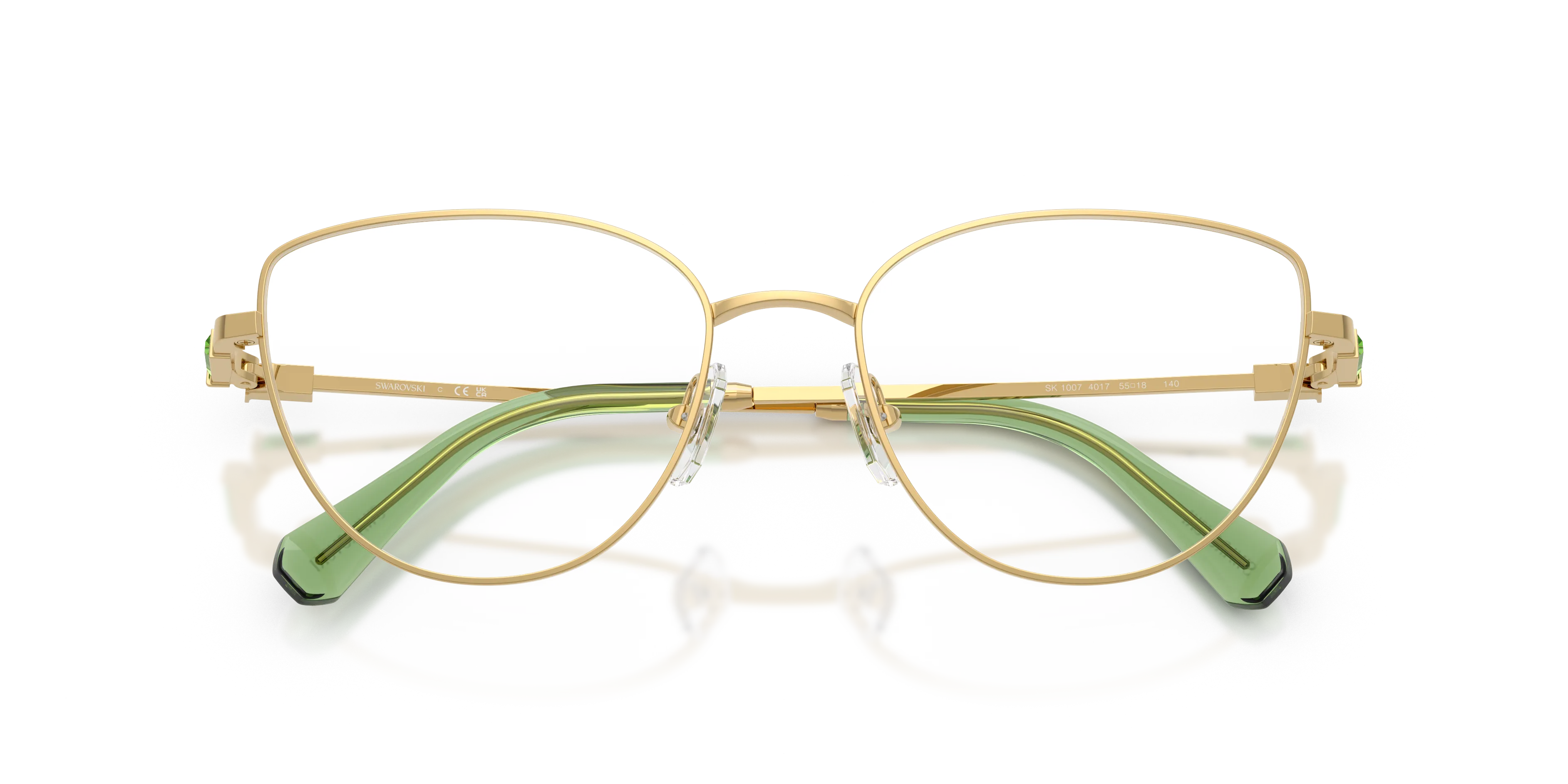 Swarovski SK1007 4017 Montature da vista Metallo Oro Cat Eye Normale - immagine 2