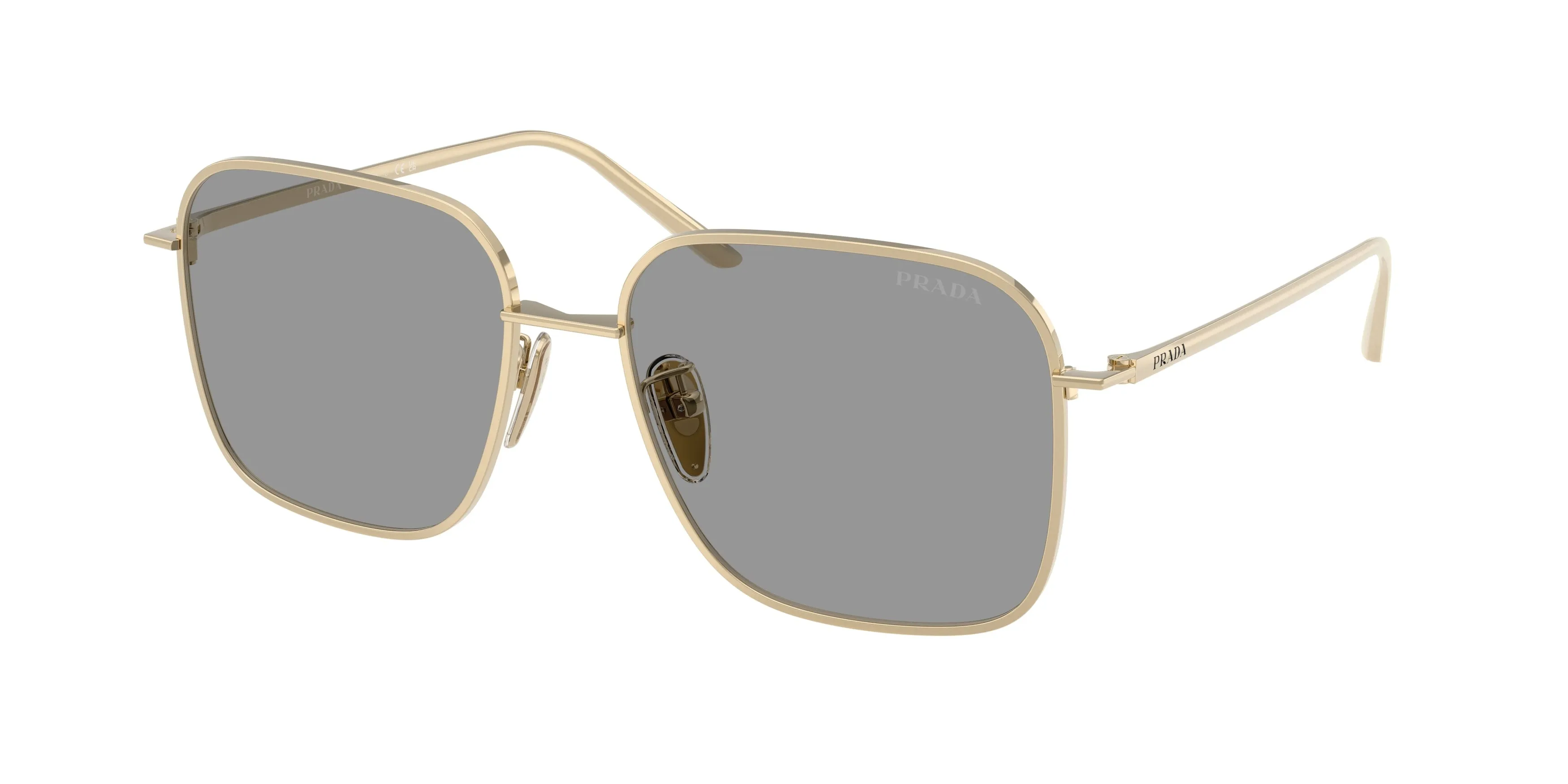 Prada PR C54SD ZVN50Q Occhiali da sole Metallo Oro Grigio Squadrata Normale - immagine 1