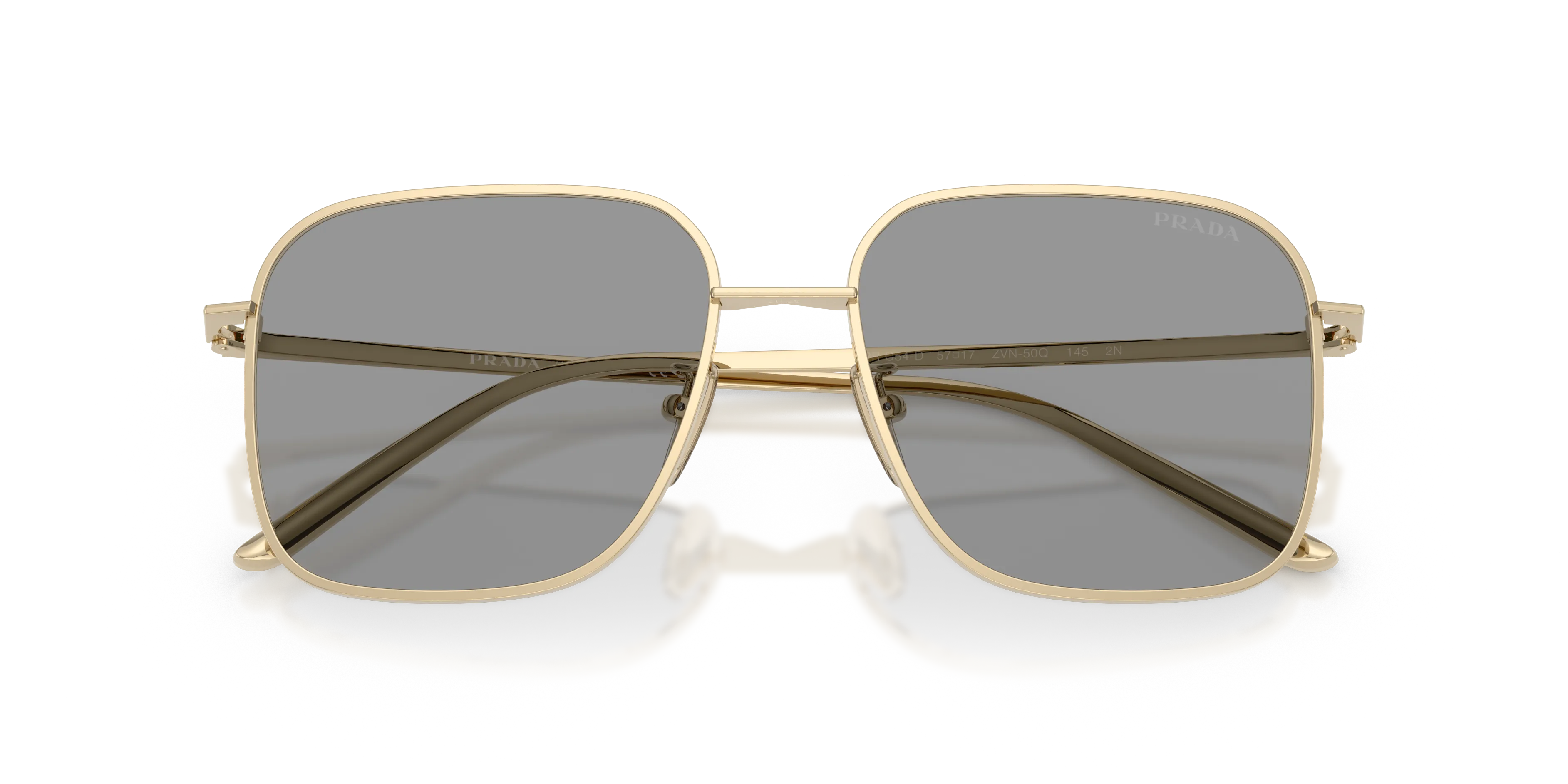 Prada PR C54SD ZVN50Q Occhiali da sole Metallo Oro Grigio Squadrata Normale - immagine 2