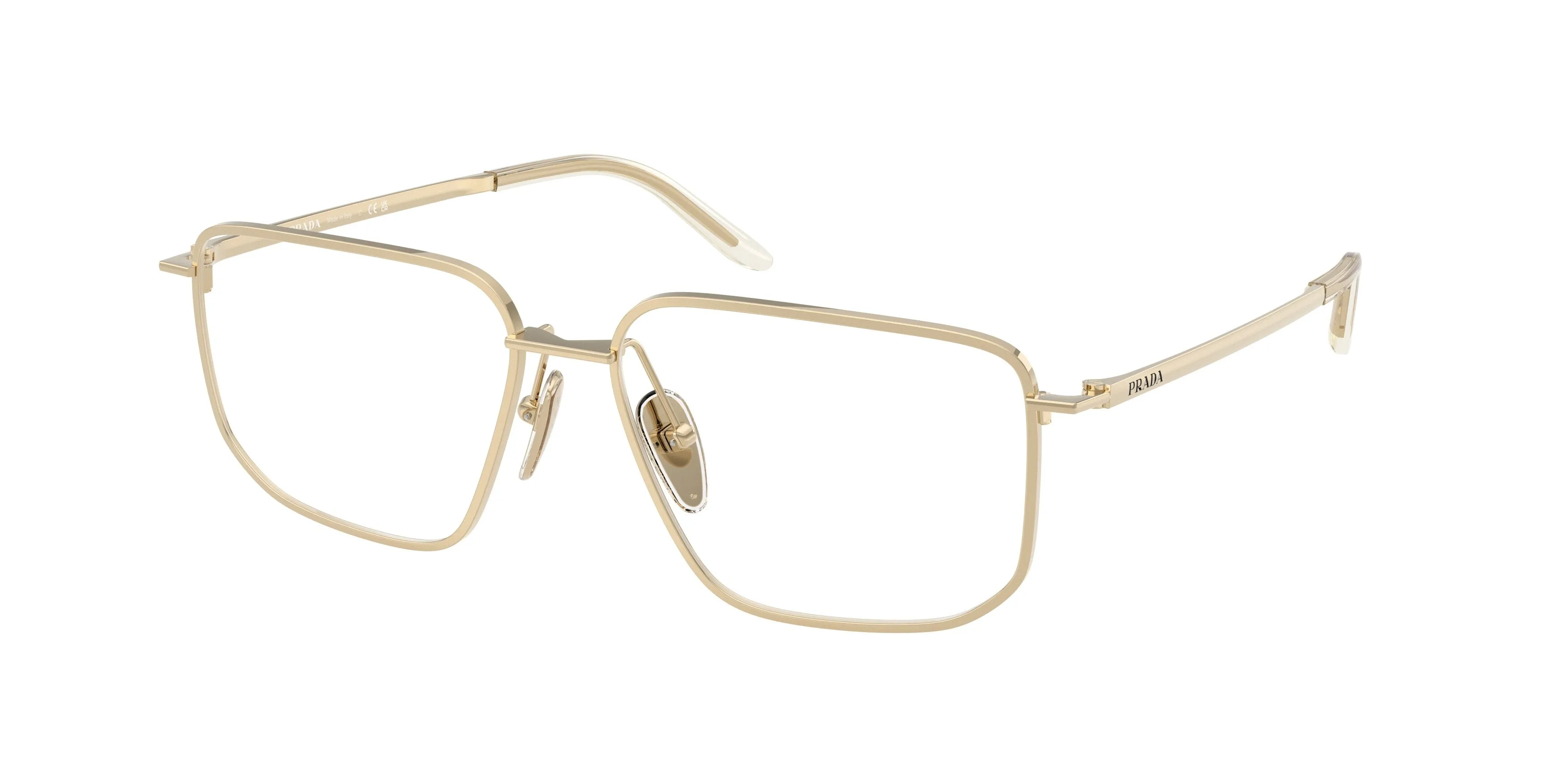 Prada PR C52V ZVN1O1 Montature da vista Metallo Oro Squadrata Normale - immagine 1