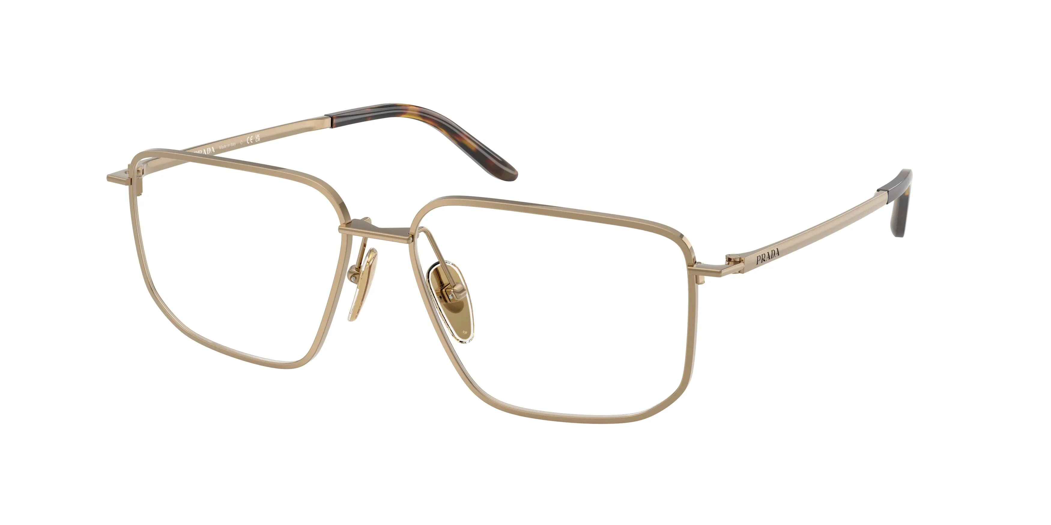Prada PR C52V 7OE1O1 Montature da vista Metallo Marrone Squadrata Normale - immagine 1