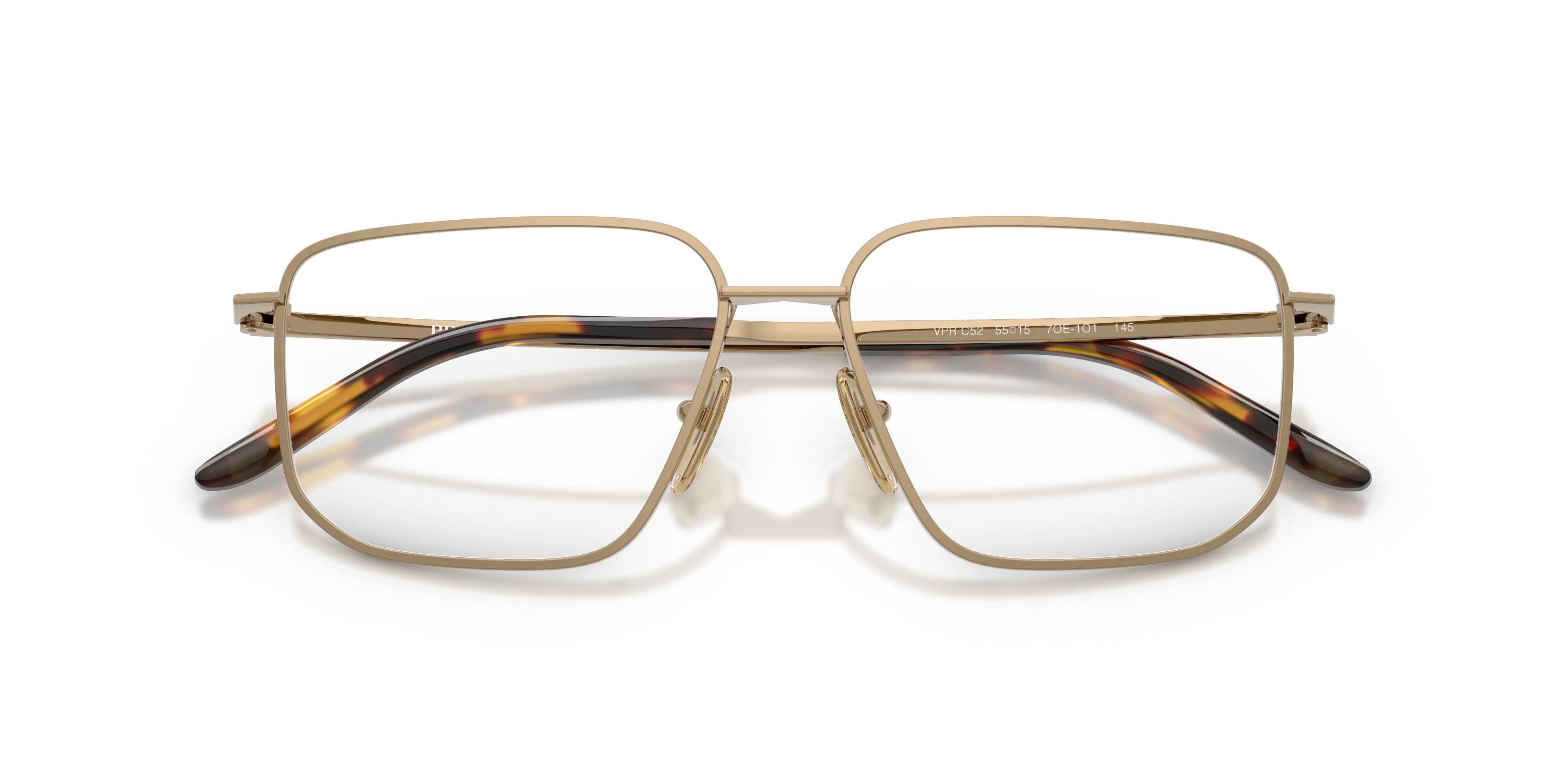 Prada PR C52V 7OE1O1 Montature da vista Metallo Marrone Squadrata Normale - immagine 2