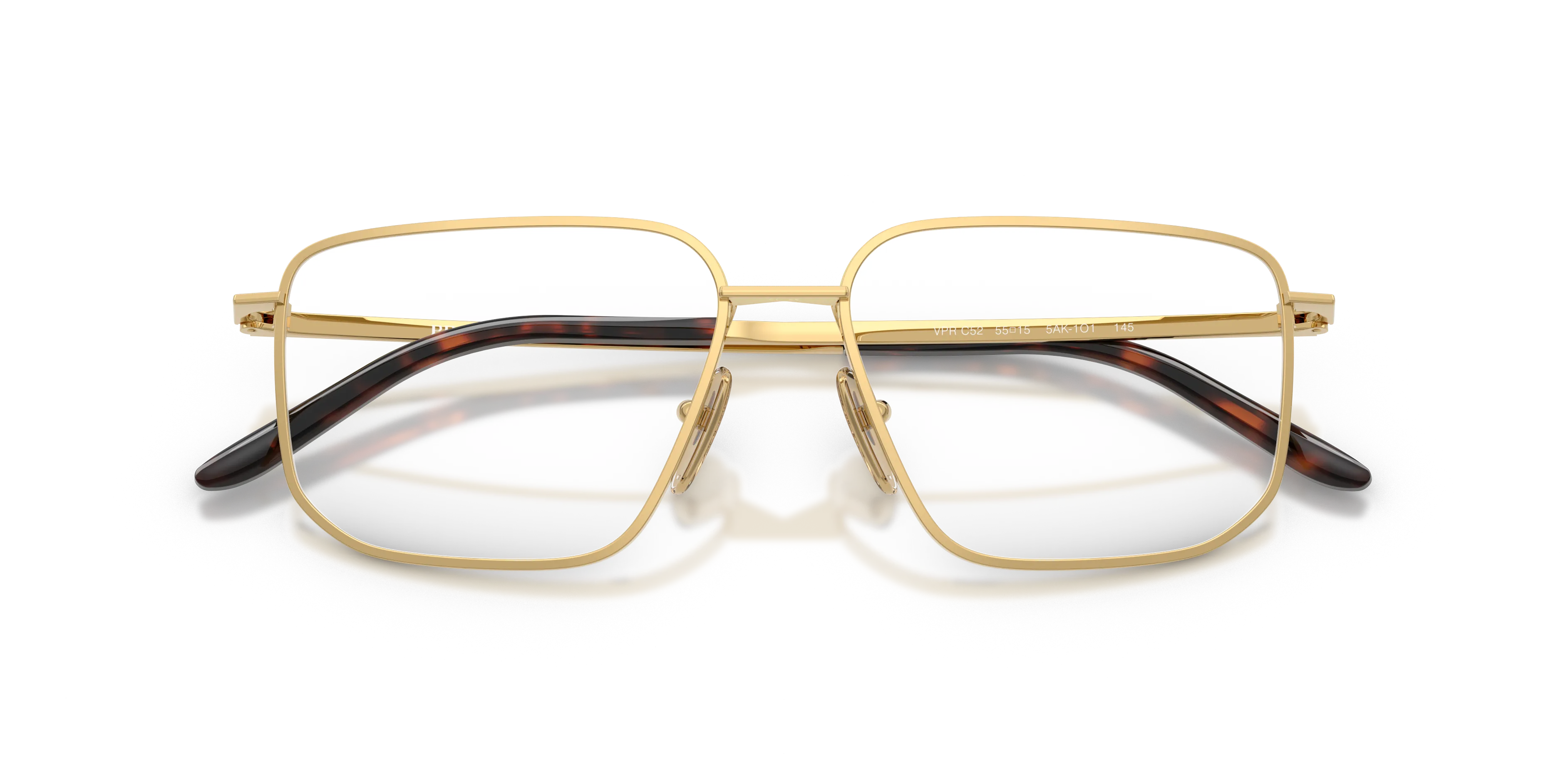 Prada PR C52V 5AK1O1 Montature da vista Metallo Oro Squadrata Normale - immagine 2