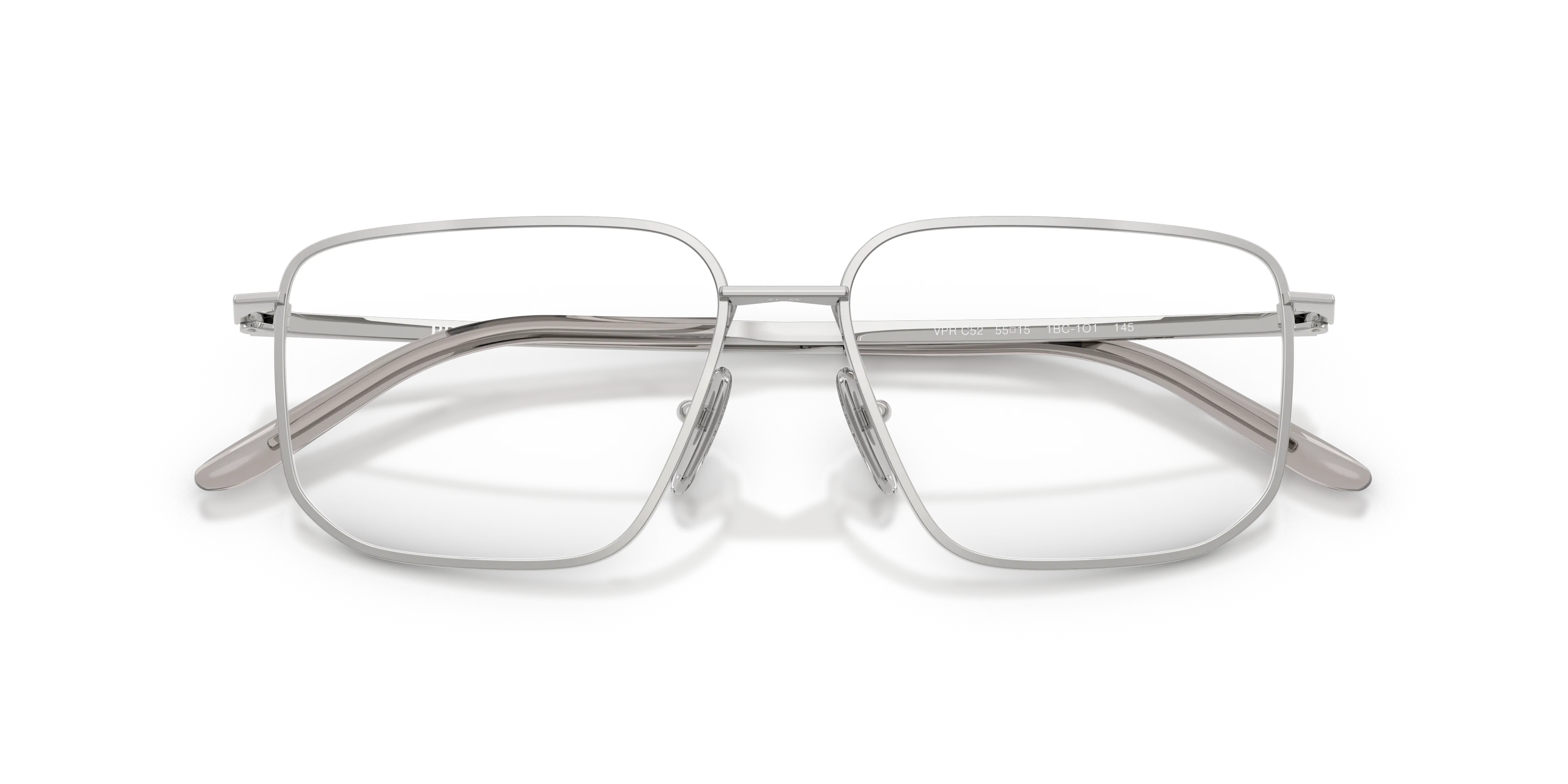 Prada PR C52V 1BC1O1 Montature da vista Metallo Argento Squadrata Normale - immagine 2