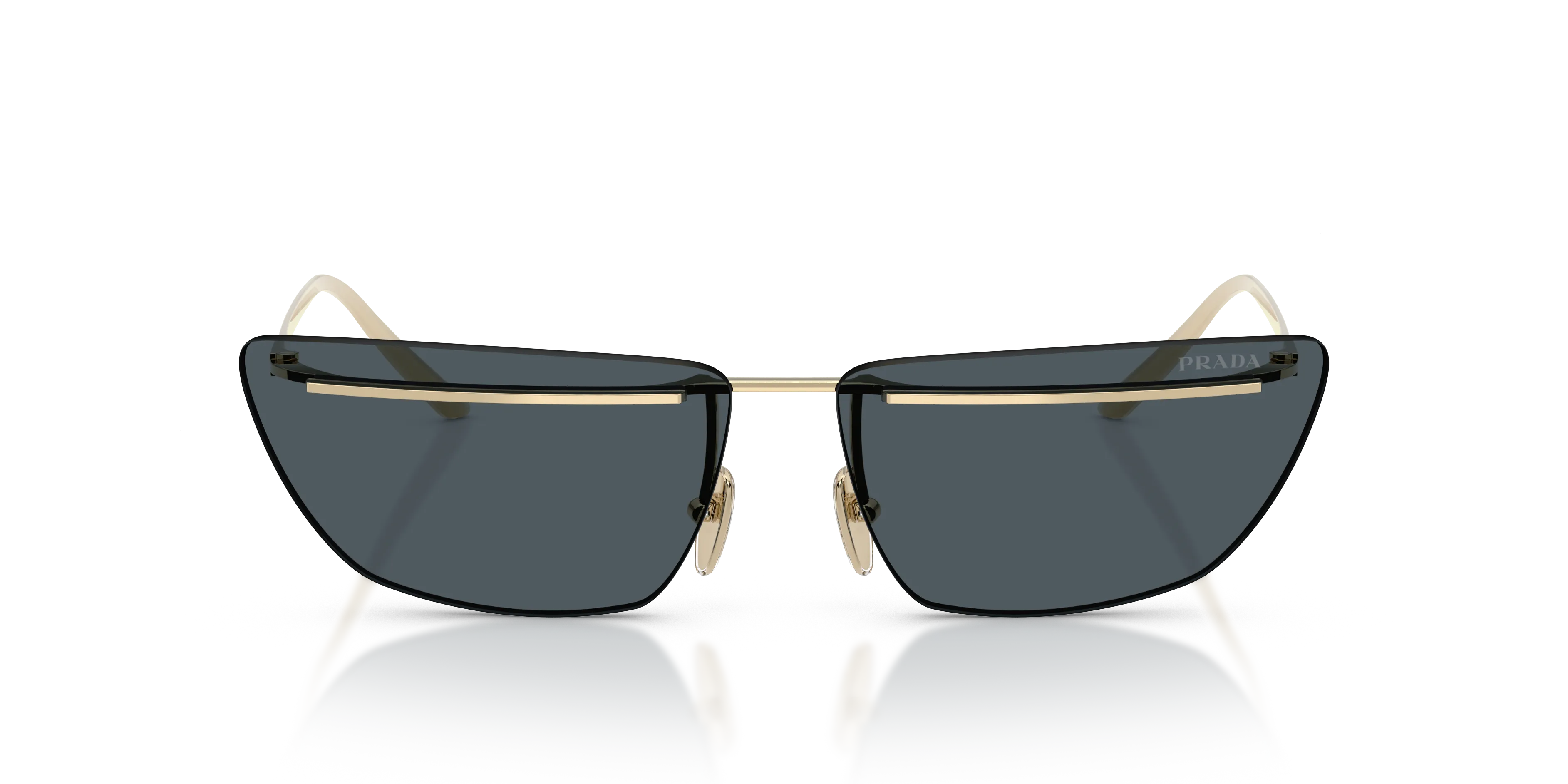 Prada PR C52S ZVN70B Occhiali da sole Metallo Oro Grigio Farfalla Normale - immagine 3