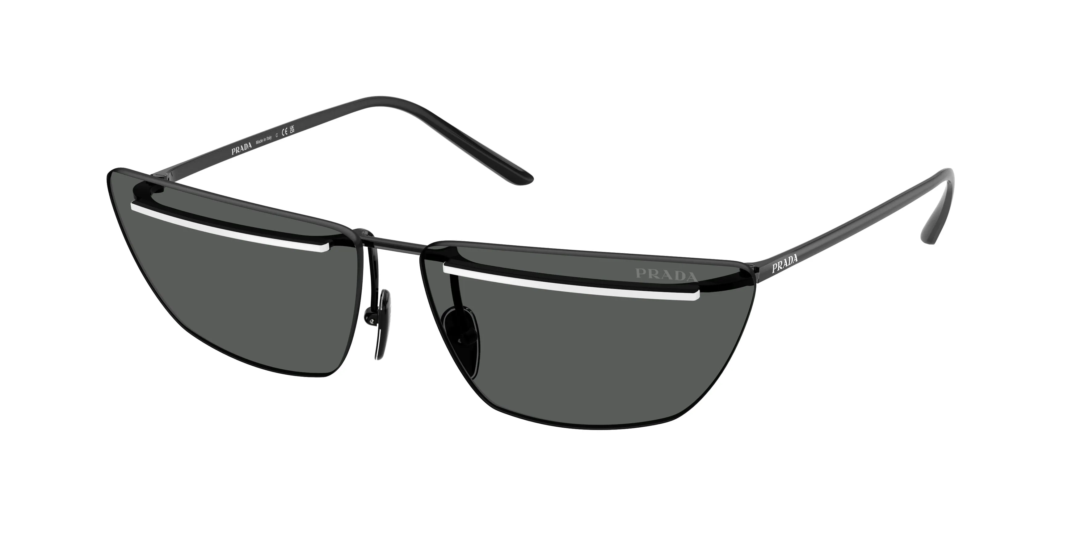 Prada PR C52S YC460T Occhiali da sole Metallo Nero Grigio Farfalla Normale - immagine 1