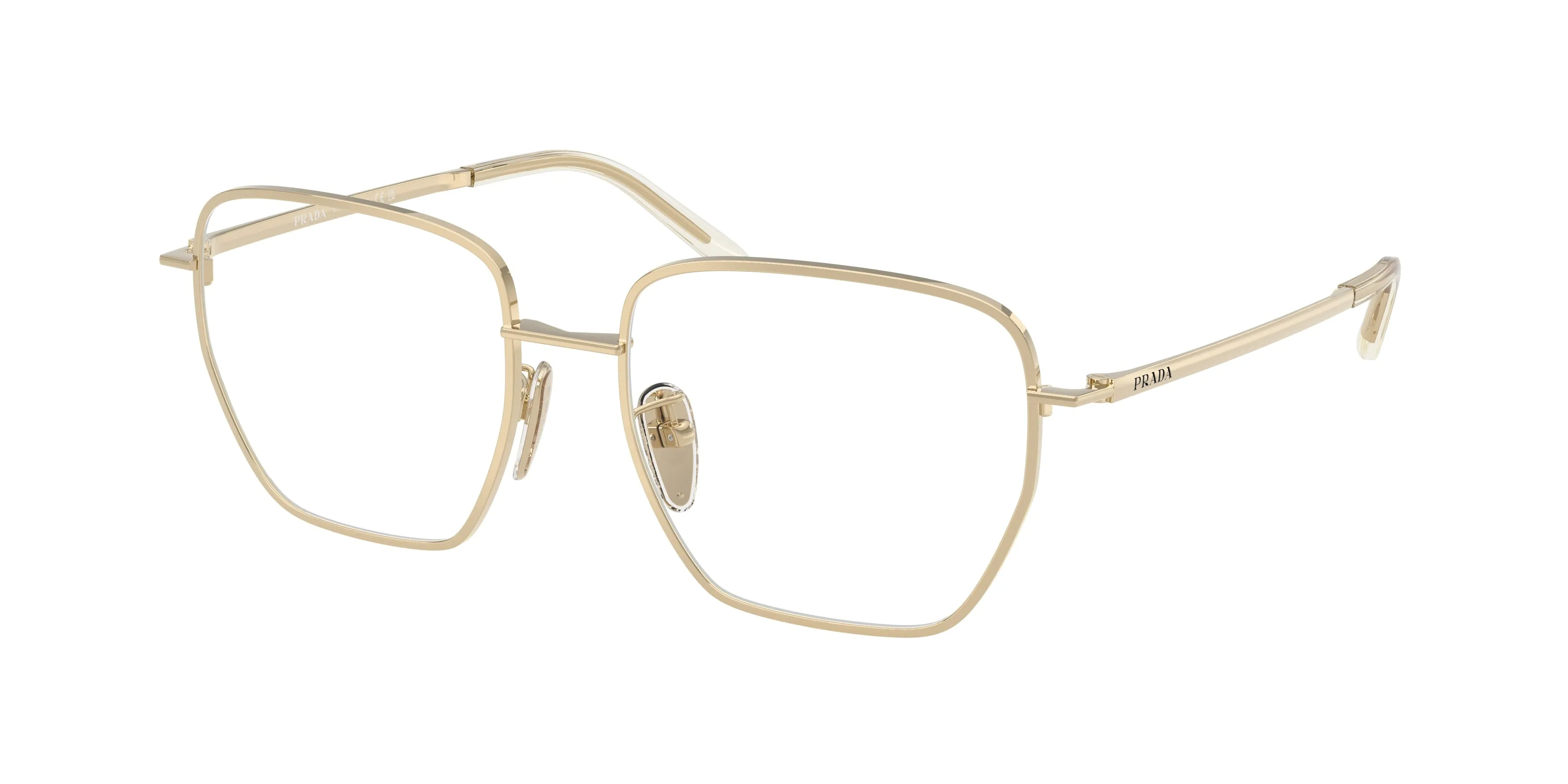 Prada PR C51VD ZVN1O1 Montature da vista Metallo Oro Squadrata Normale - immagine 1