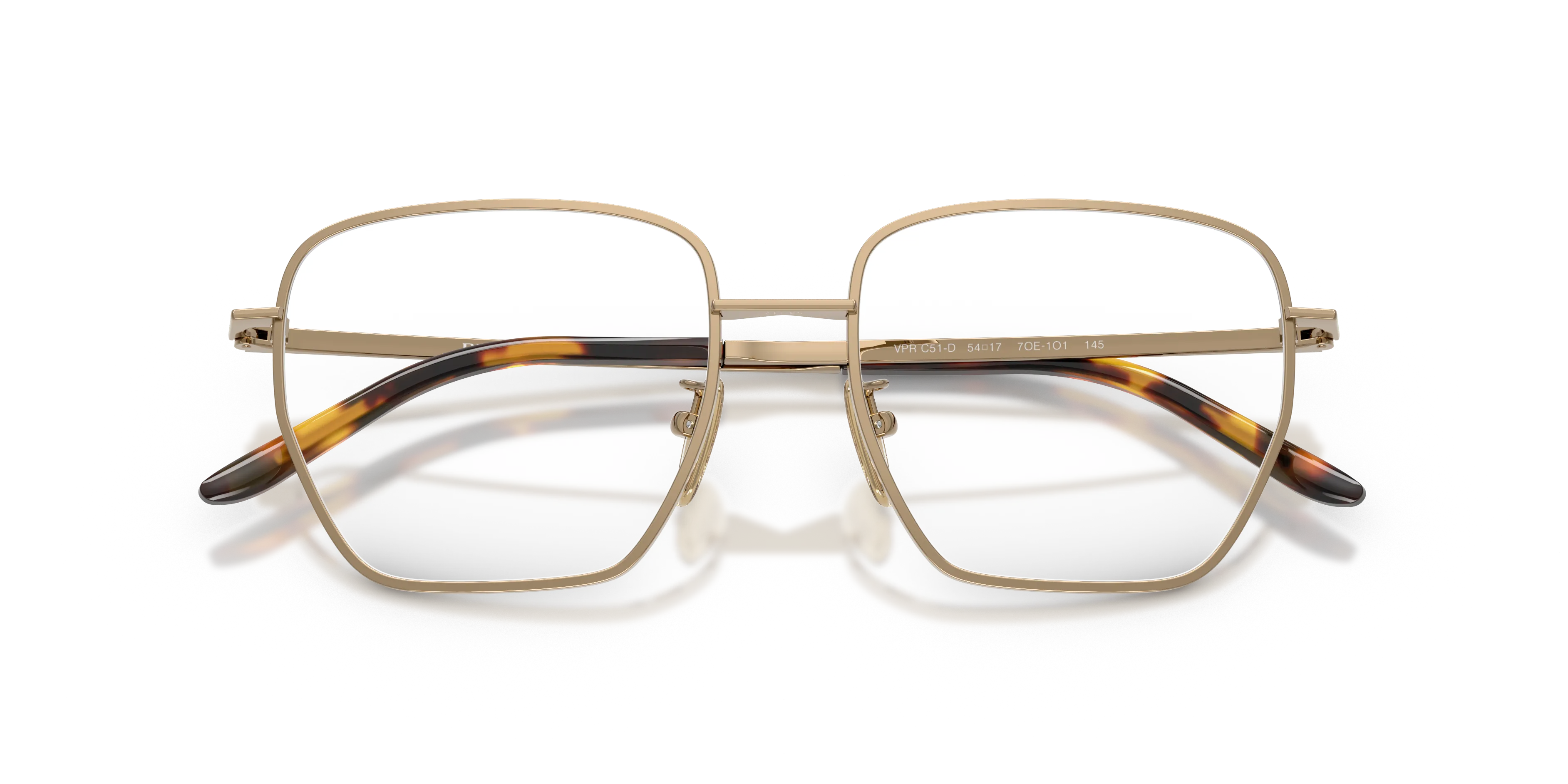 Prada PR C51VD 7OE1O1 Montature da vista Metallo Marrone Squadrata Normale - immagine 2