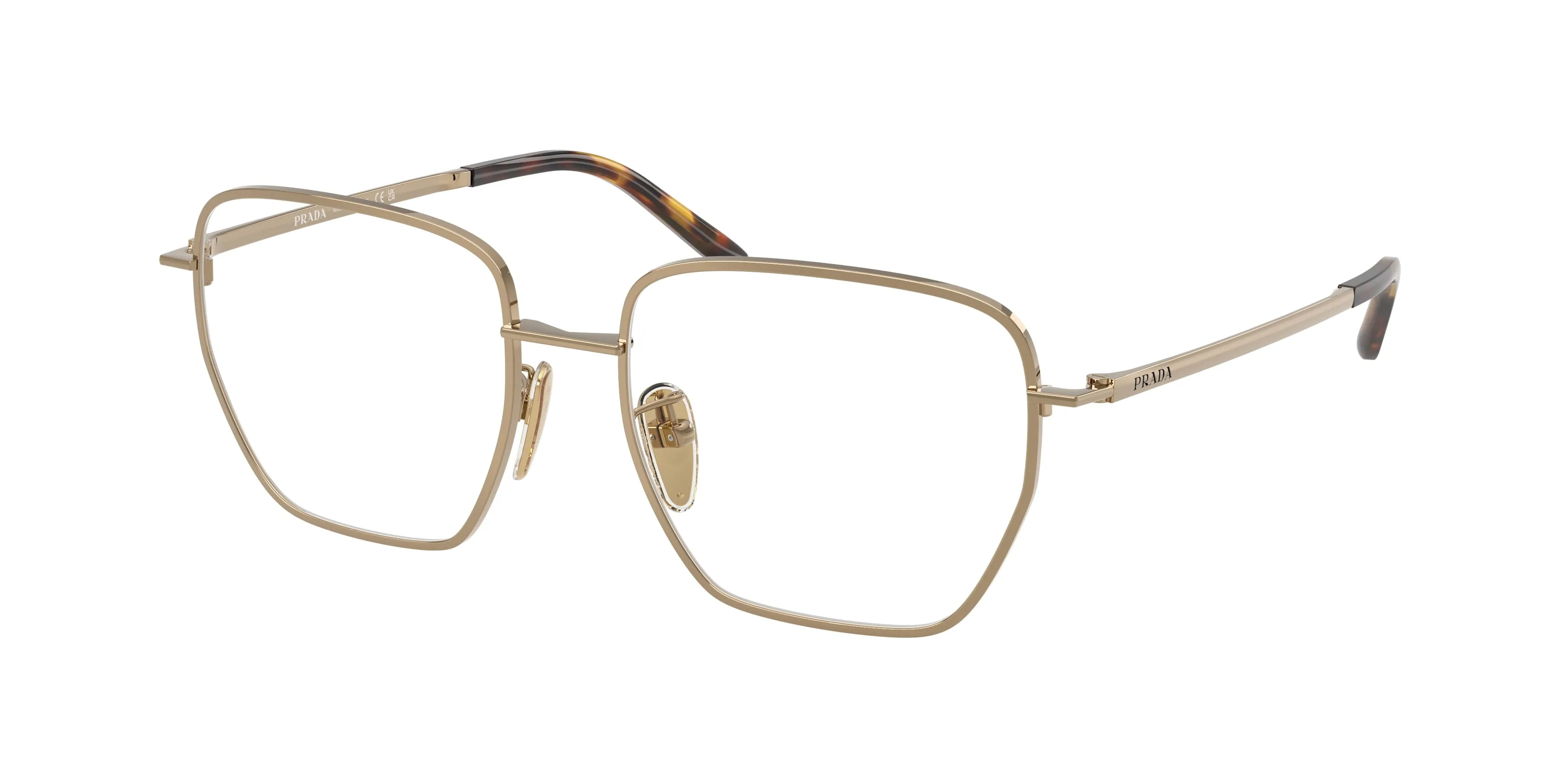 Prada PR C51VD 7OE1O1 Montature da vista Metallo Marrone Squadrata Normale - immagine 1