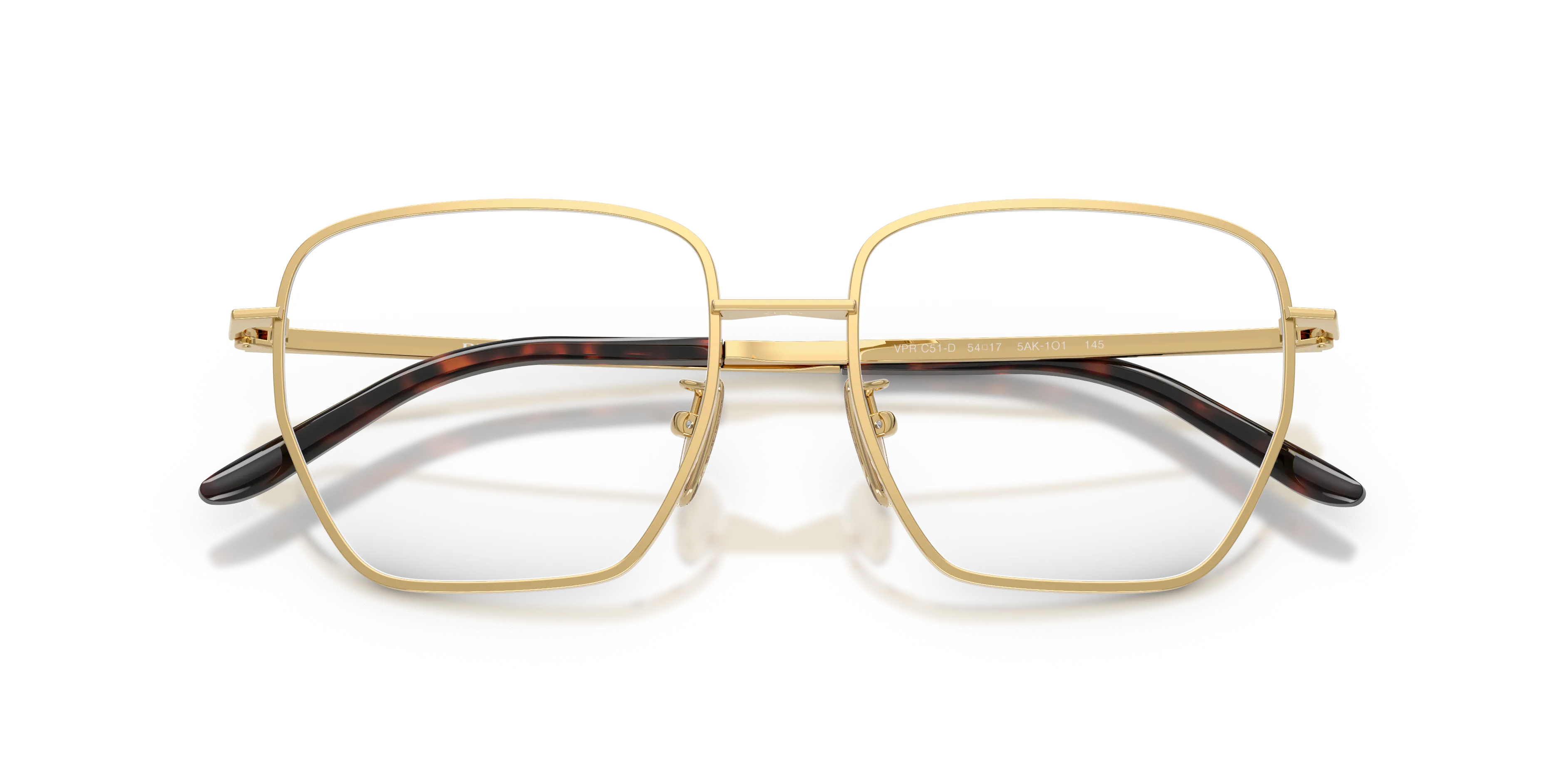 Prada PR C51VD 5AK1O1 Montature da vista Metallo Oro Squadrata Normale - immagine 2
