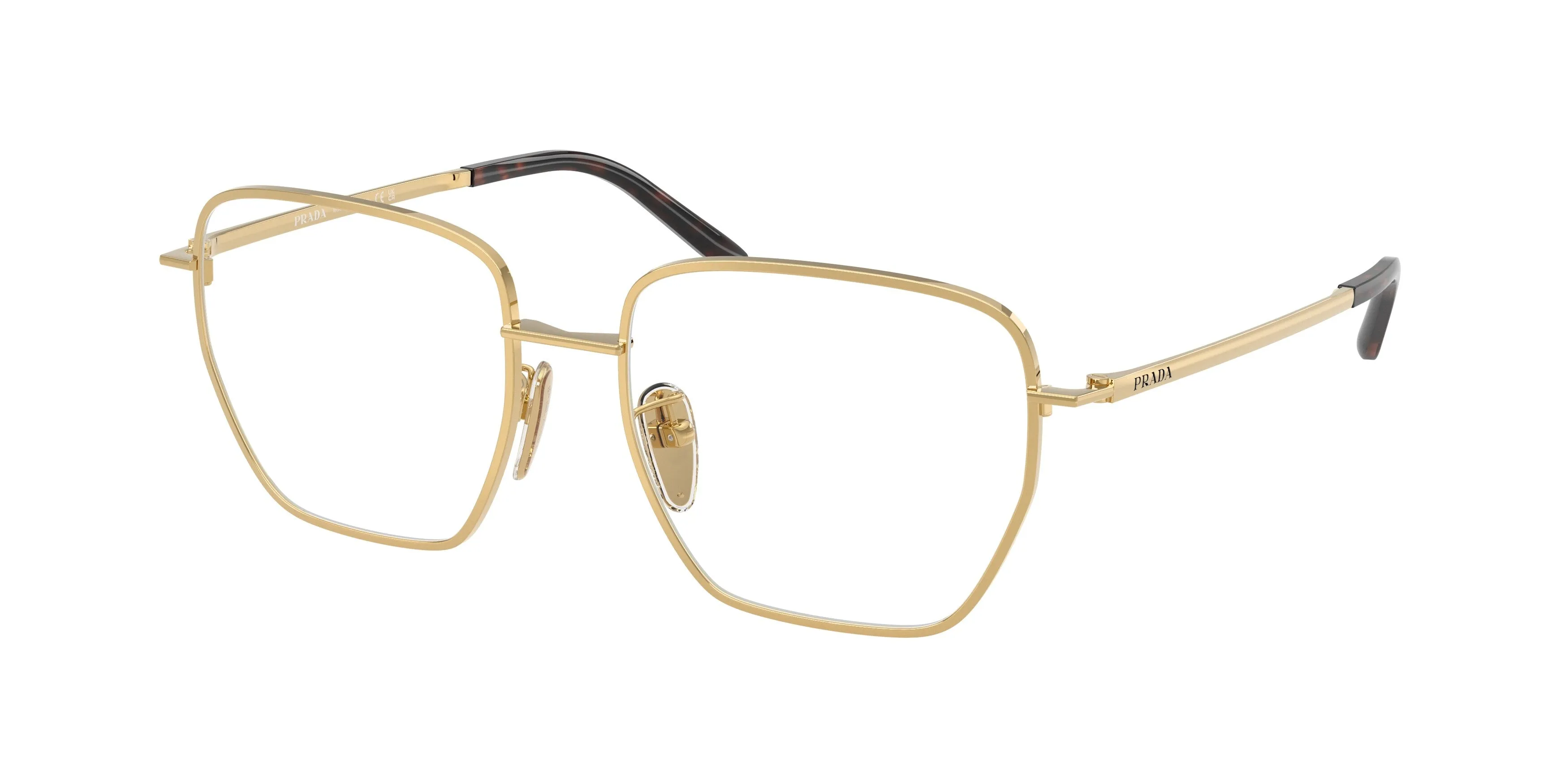 Prada PR C51VD 5AK1O1 Montature da vista Metallo Oro Squadrata Normale - immagine 1
