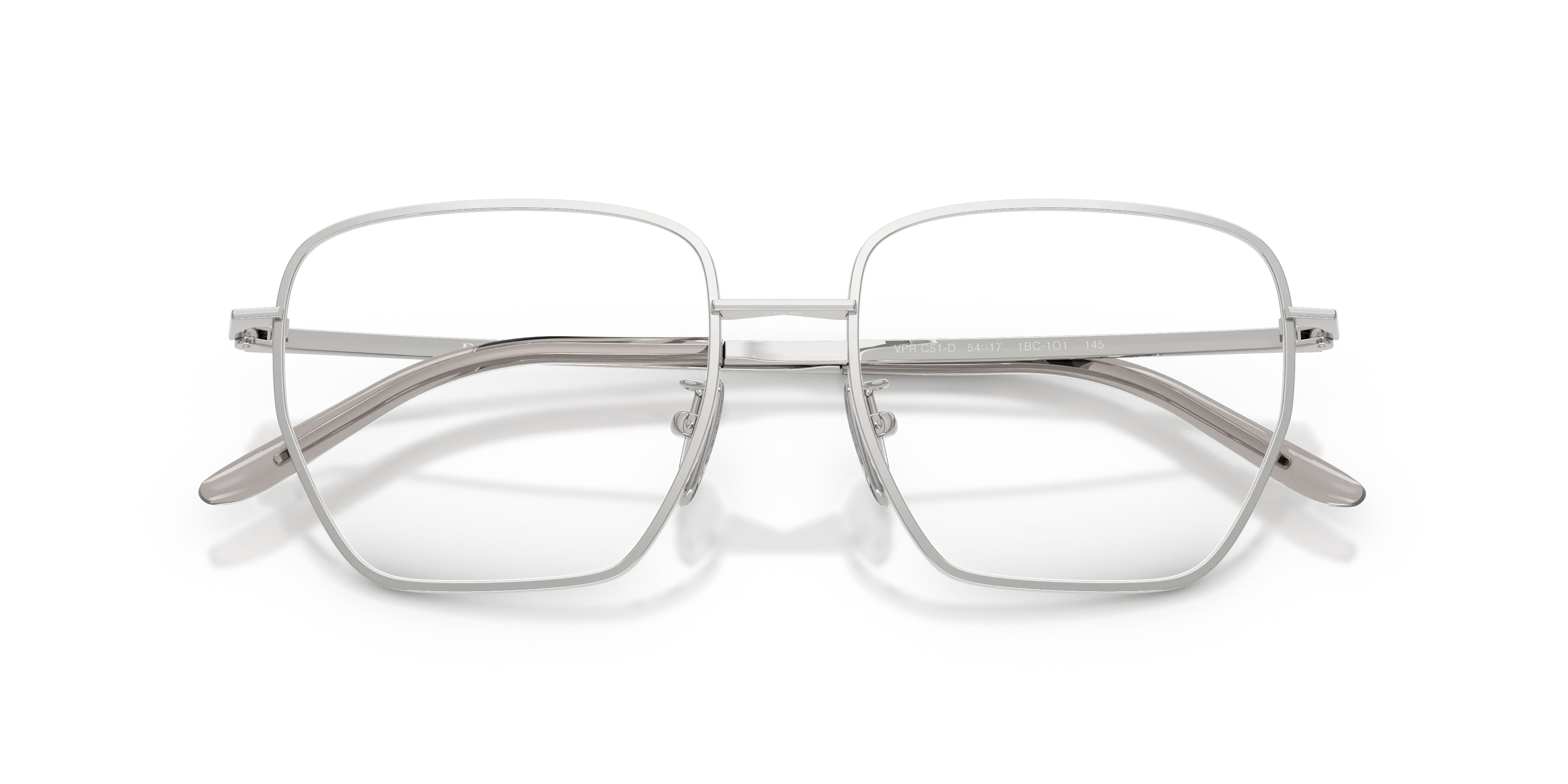 Prada PR C51VD 1BC1O1 Montature da vista Metallo Argento Squadrata Normale - immagine 2