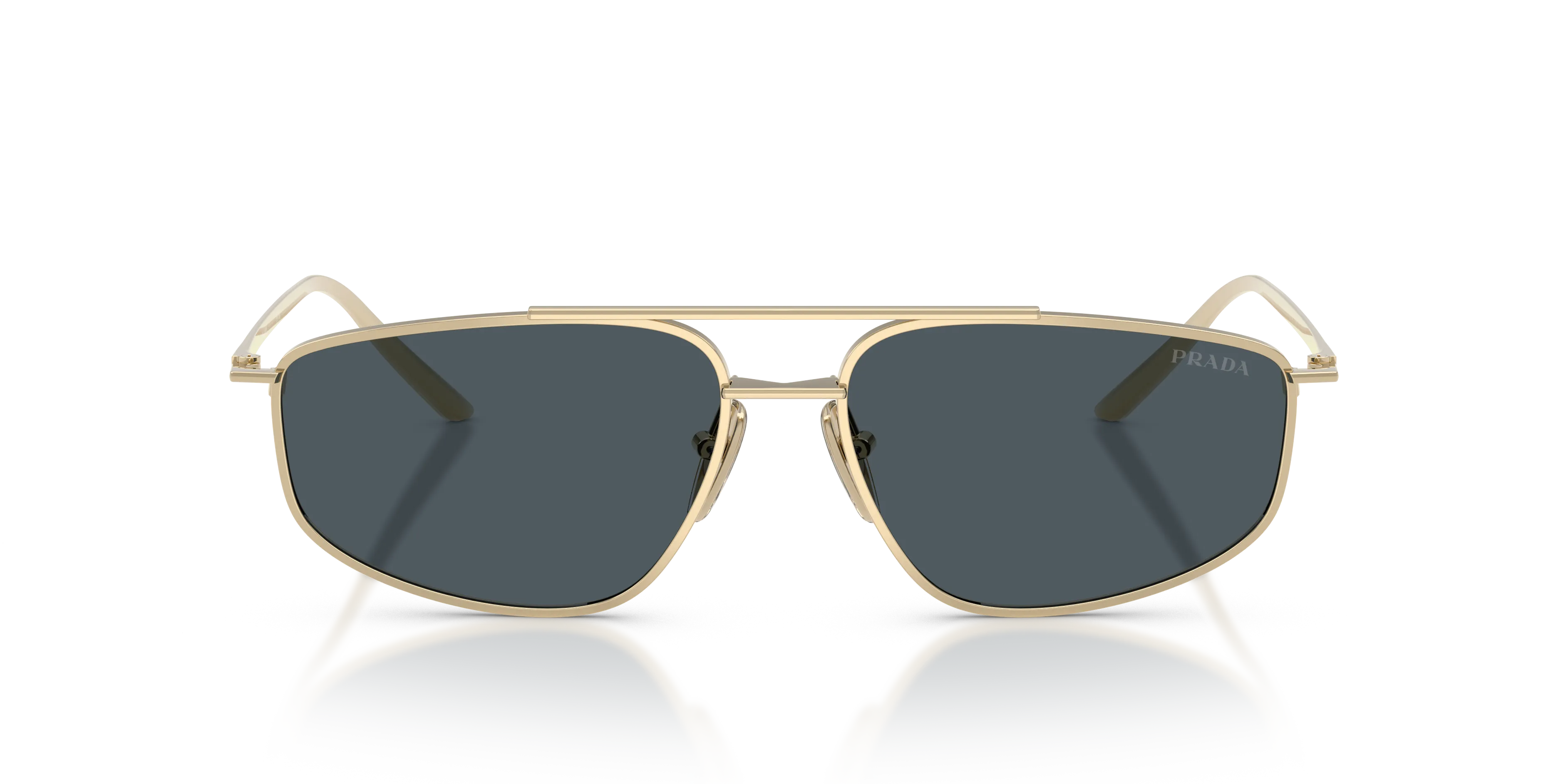 Prada PR C51S ZVN70B Occhiali da sole Metallo Oro Grigio Pillow Normale - immagine 3