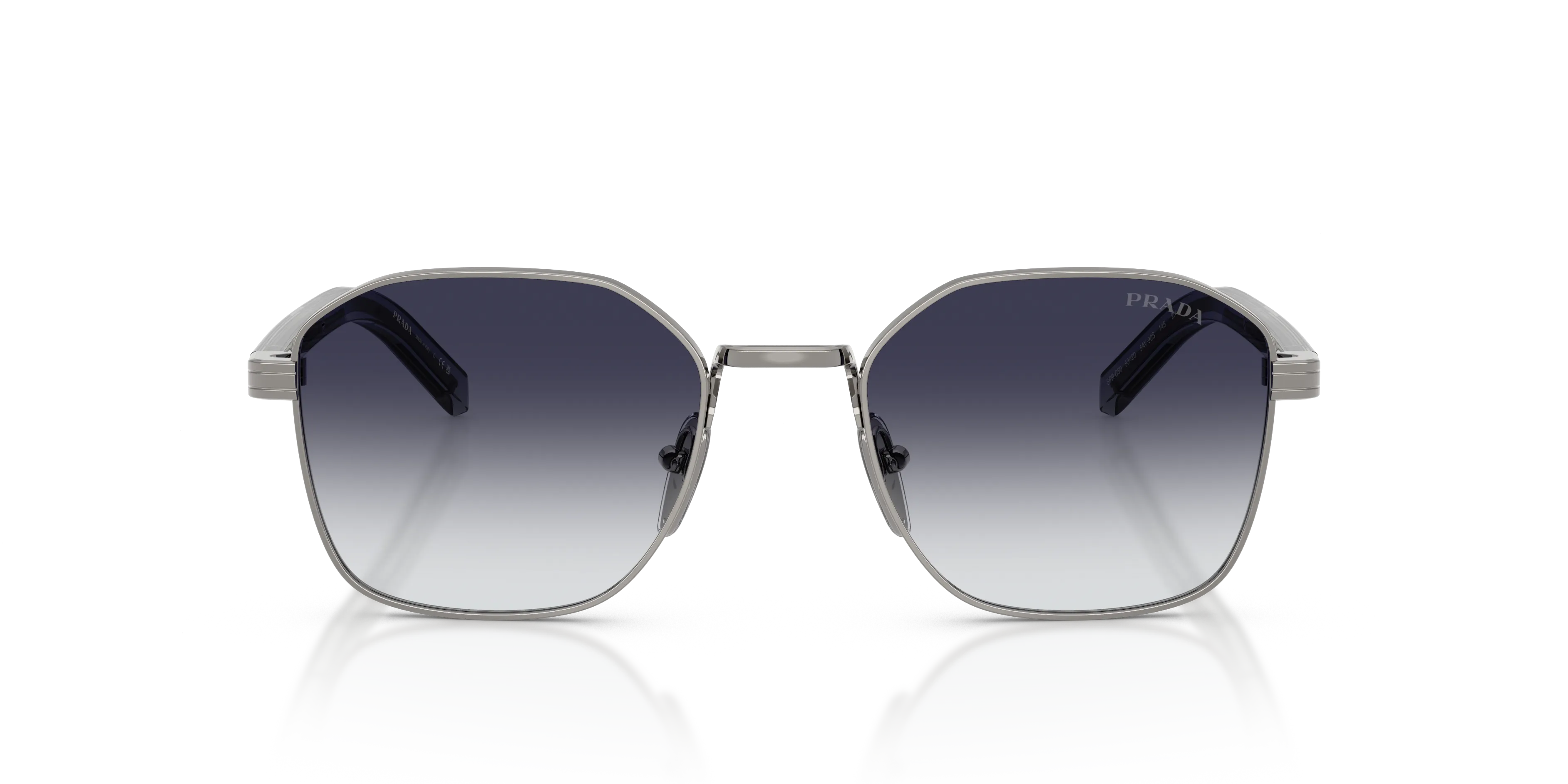 Prada PR C50S 5AV90S Occhiali da sole Acciaio Grigio Grigio Squadrata Normale Sfumato - immagine 3