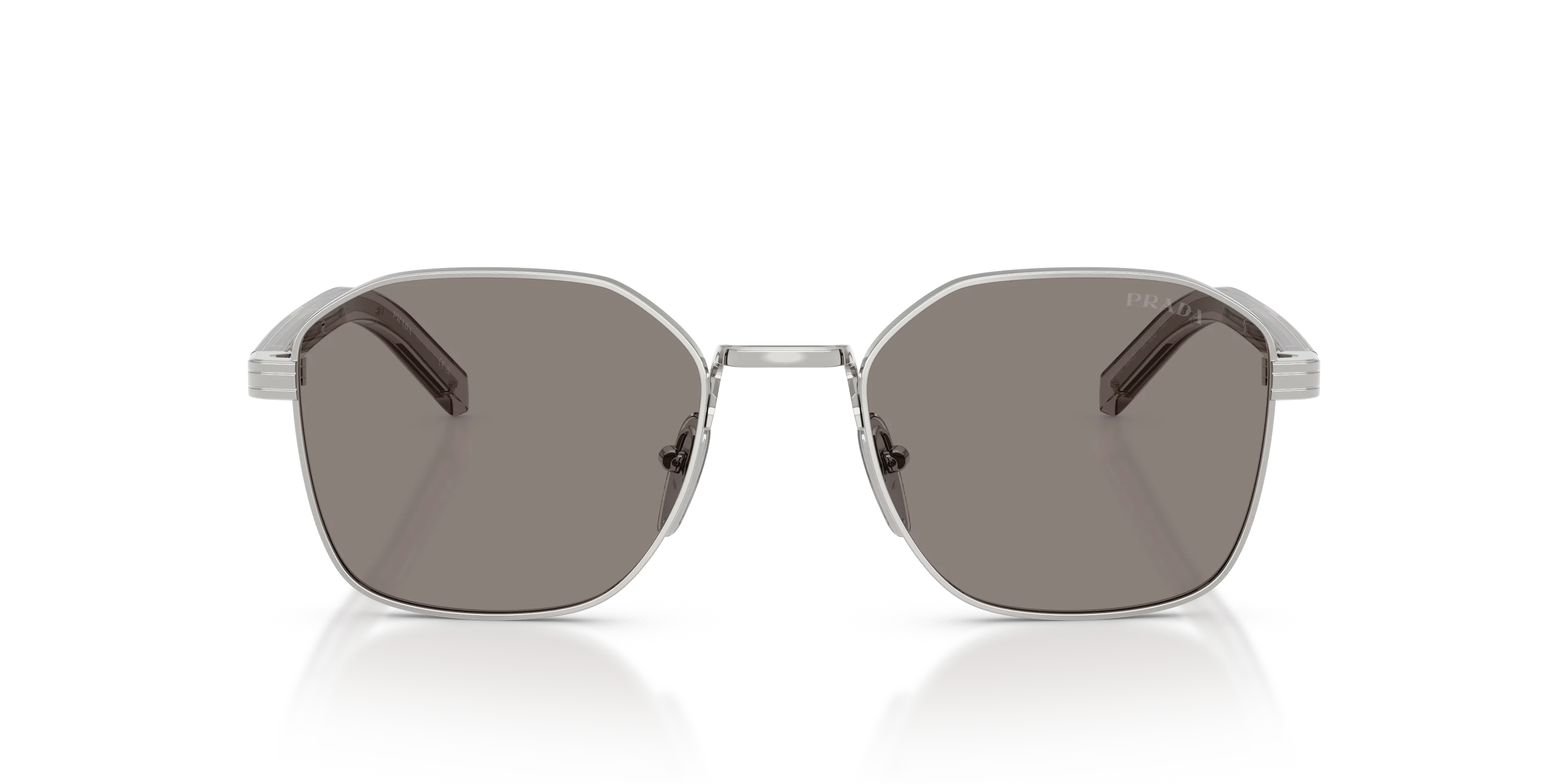 Prada PR C50S 1BC80Q Occhiali da sole Acciaio Argento Grigio Squadrata Normale - immagine 3