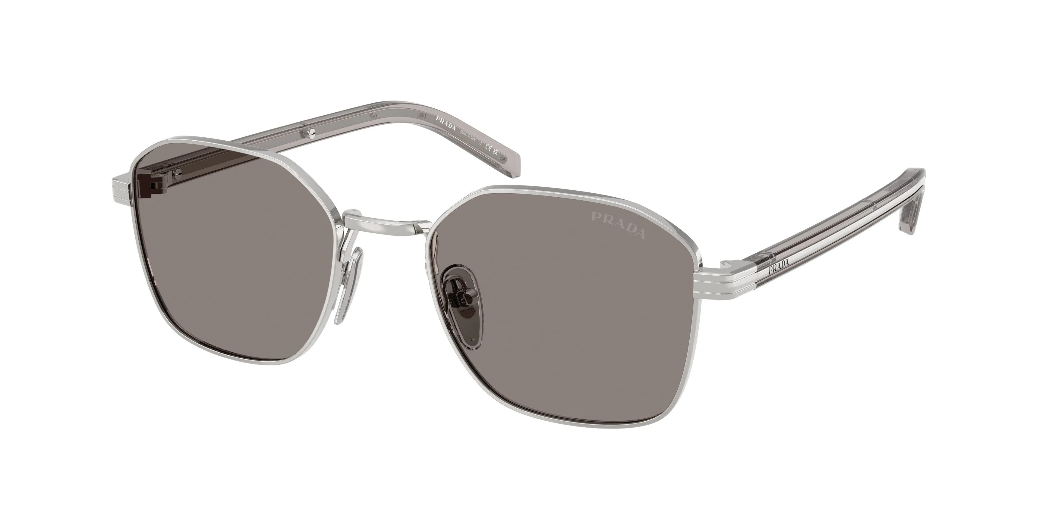 Prada PR C50S 1BC80Q Occhiali da sole Acciaio Argento Grigio Squadrata Normale - immagine 1