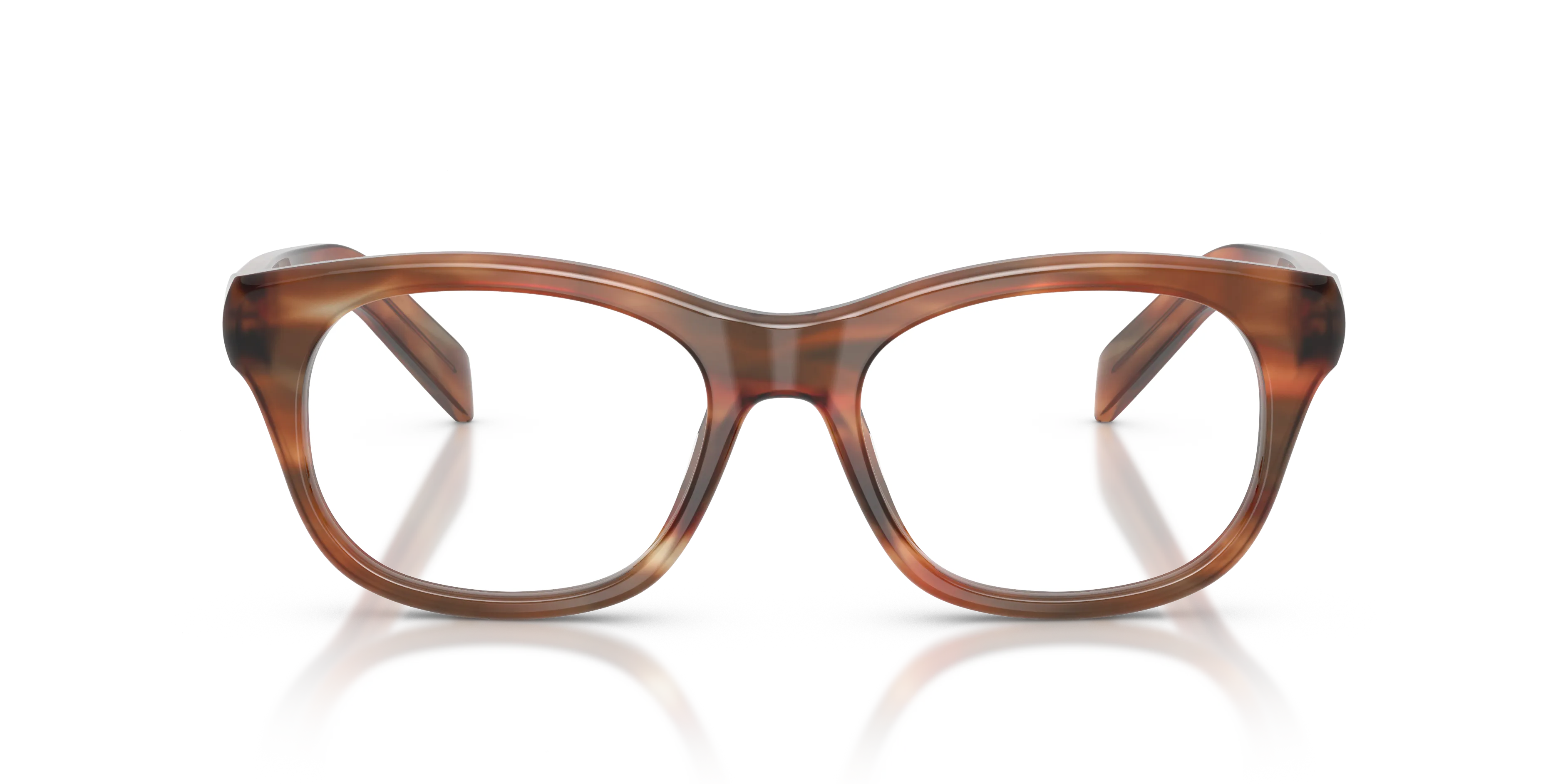 Prada PR C13V 24G1O1 Montature da vista Acetato Marrone Pillow Normale - immagine 3