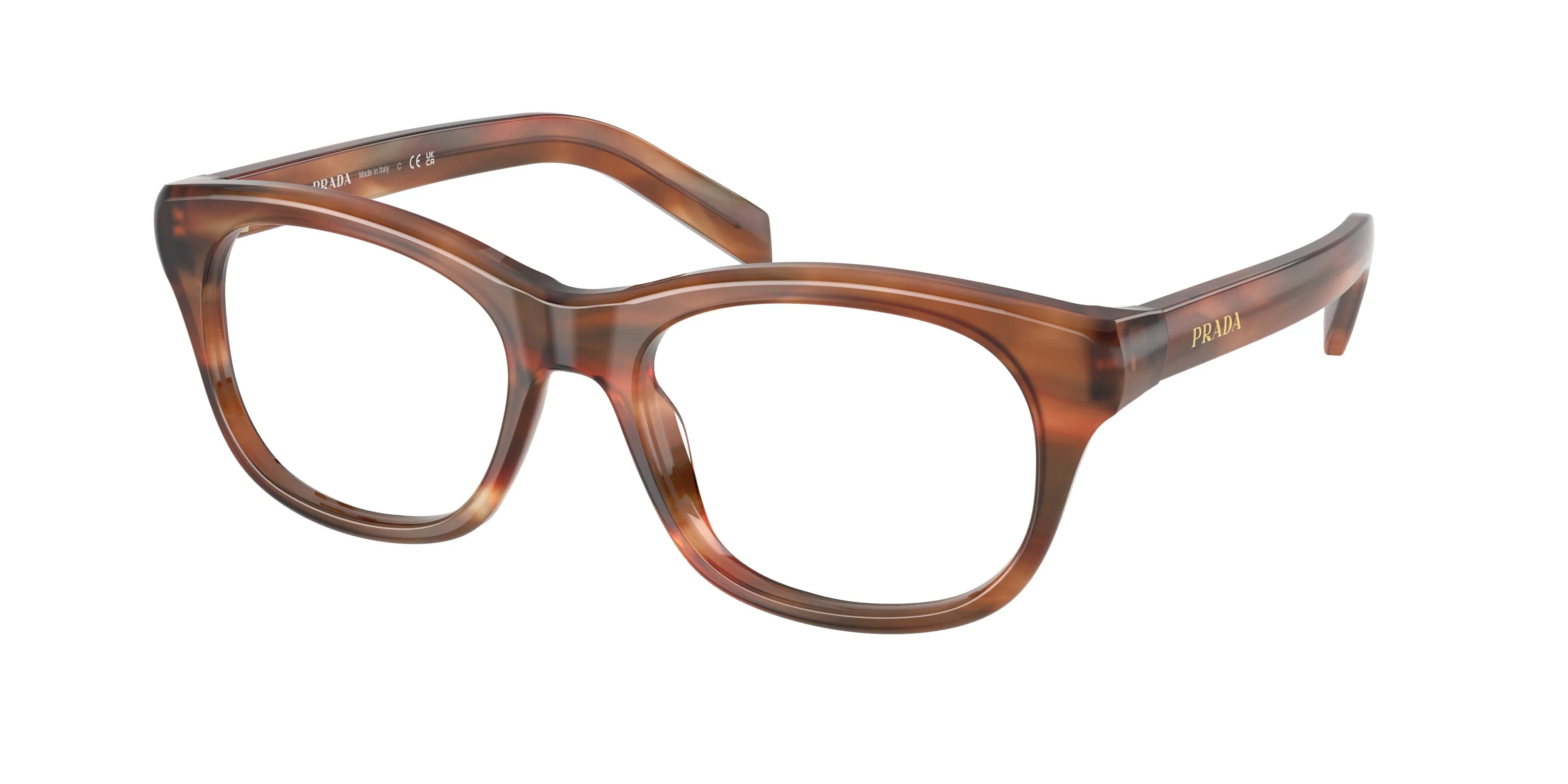 Prada PR C13V 24G1O1 Montature da vista Acetato Marrone Pillow Normale - immagine 1