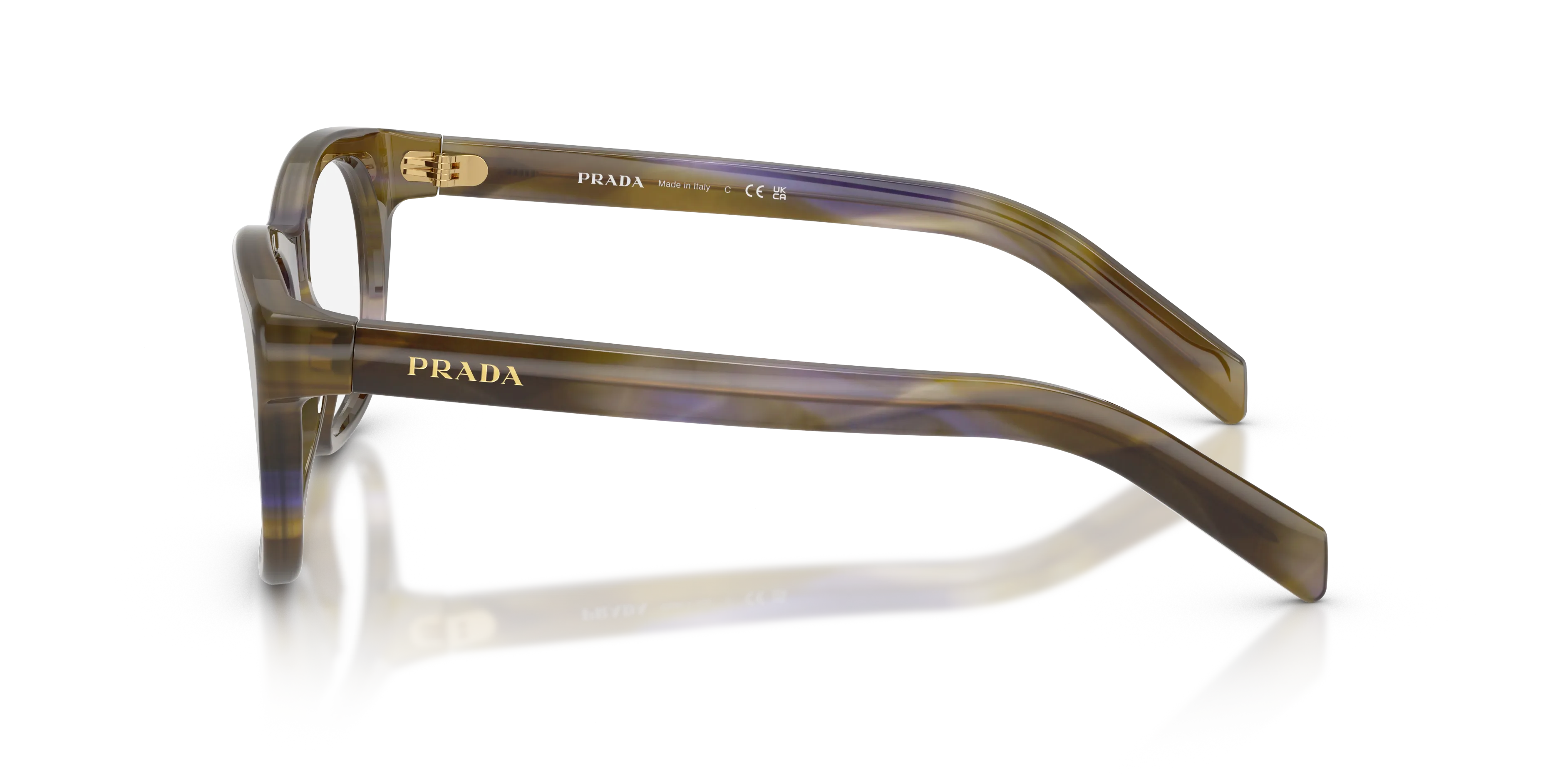 Prada PR C13V 23G1O1 Montature da vista Acetato Marrone Pillow Normale - immagine 4