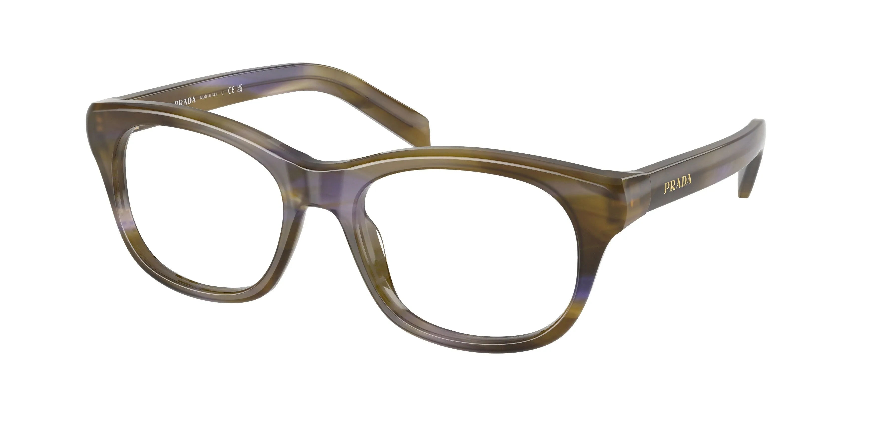 Prada PR C13V 23G1O1 Montature da vista Acetato Marrone Pillow Normale - immagine 1