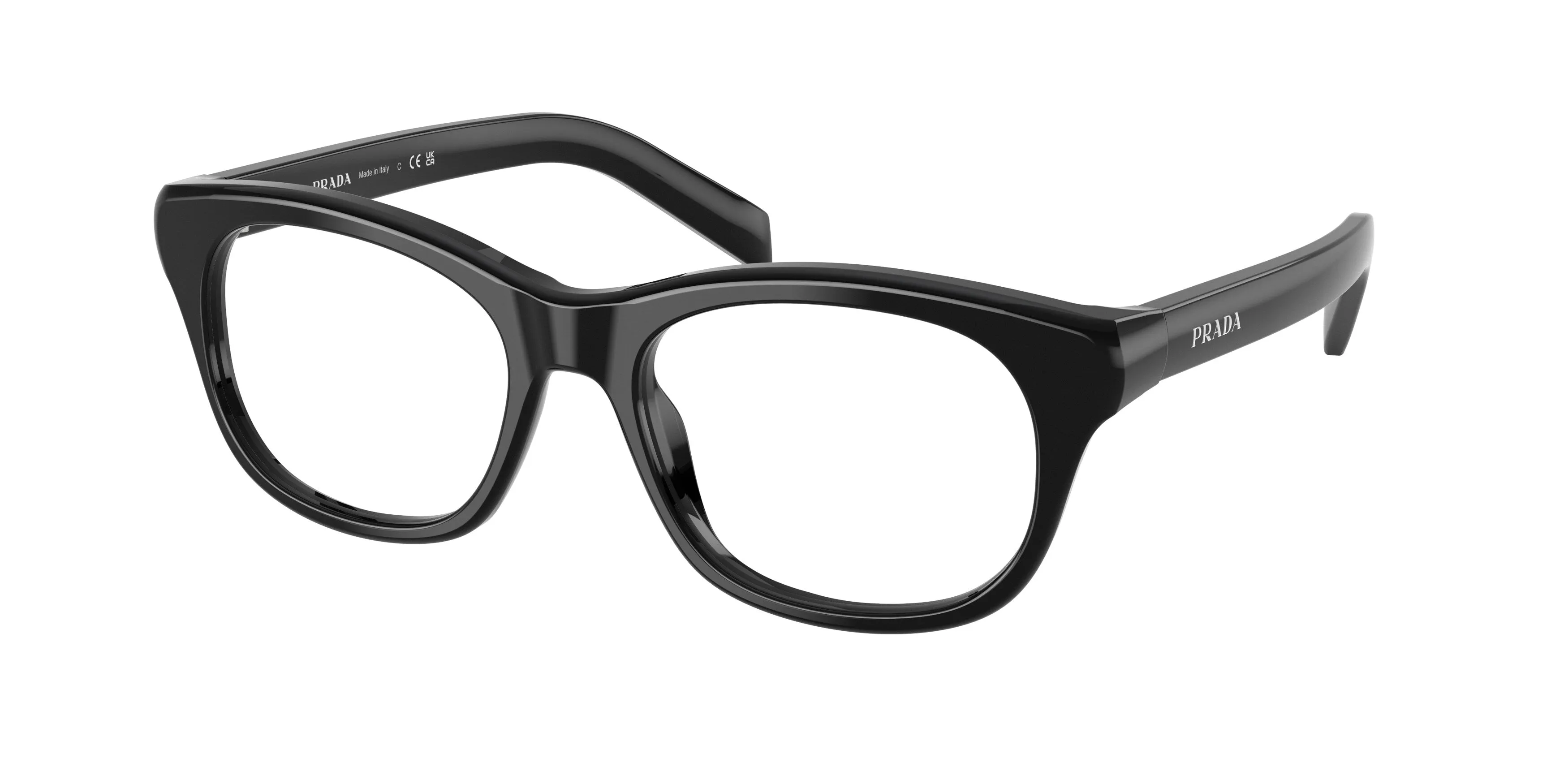 Prada PR C13V 16K1O1 Montature da vista Acetato Nero Pillow Normale - immagine 1